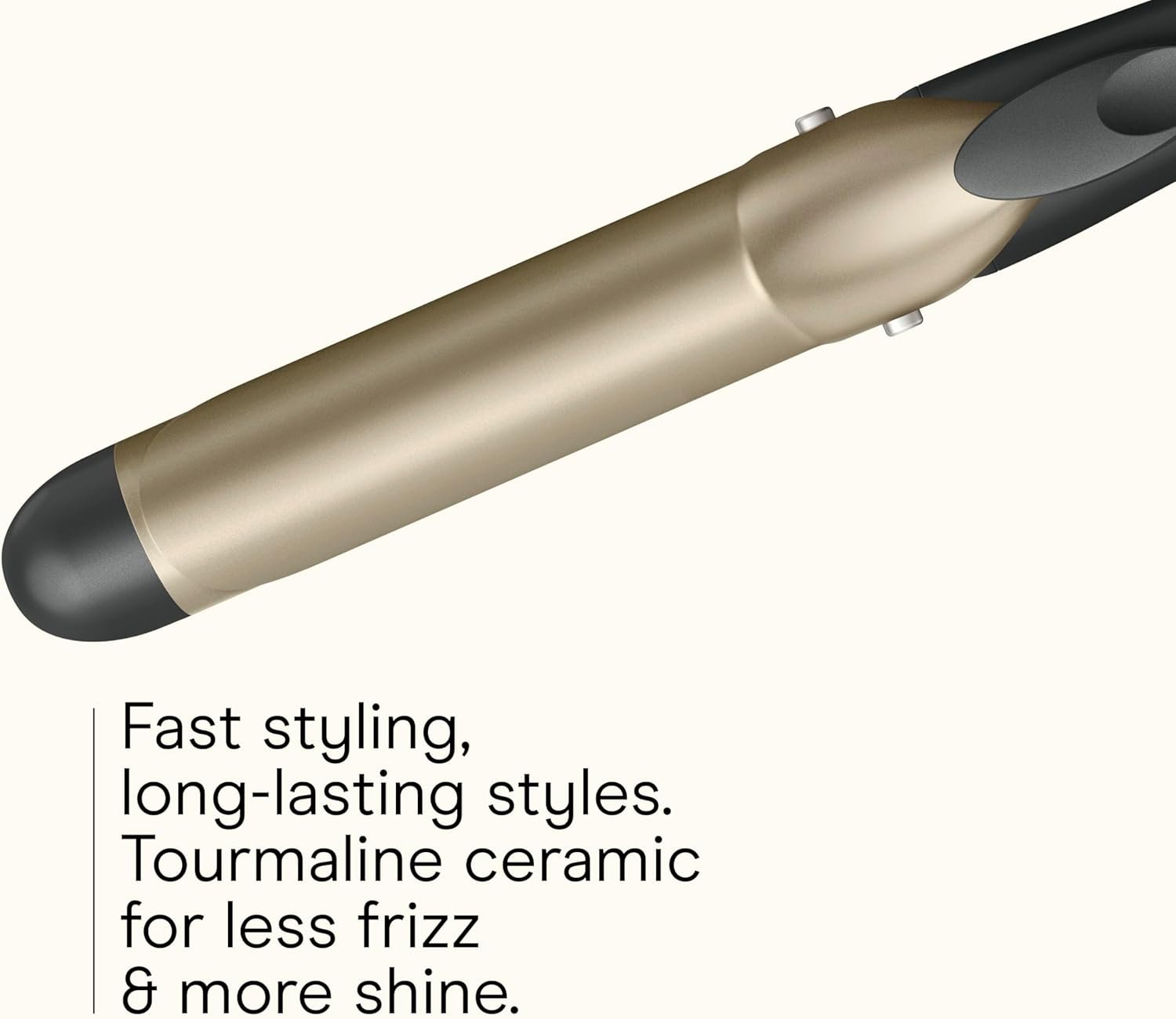 Conair INFINITIPRO Tourmaline Ceramic Curling Iron 1-1/4 inch Barrel with 5 Heat Settings up to 400°F and Digital Display, Lightweight Hair Styling Tool for Medium and Long Hair, Gray, CD1001L - Image 3