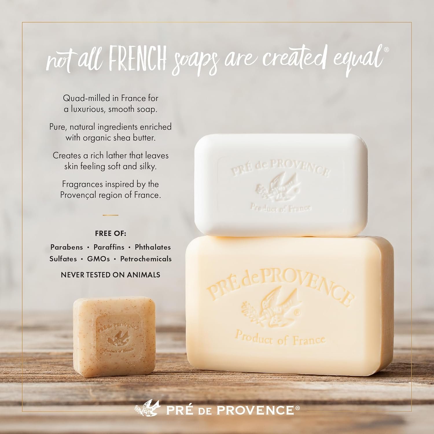 Pre de Provence Artisanal French Moisturizing Soap Bar, Shea Butter Enriched, Quad Milled for Long Lasting Rich Smooth Lather, 5.3 Ounce, Honey Almond - Image 9