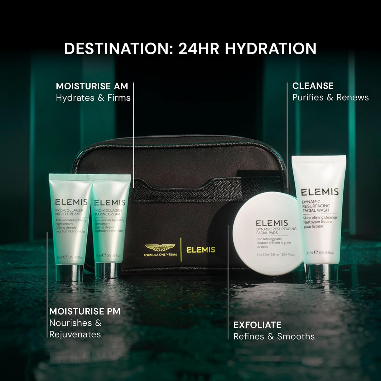 ELEMIS x Aston Martin Formula One™ Team Deluxe Discovery Skincare Collection ($162 Value) - Travel Essentials - Image 2