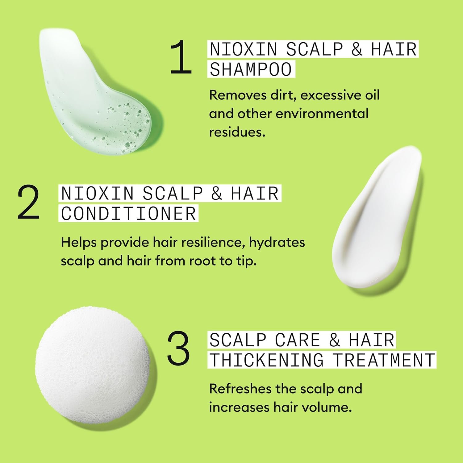 Nioxin Scalp + Hair Thickening System Kits | For Natural, Colored, & Damaged Hair with Light to Progressed Thinning | Strengthen & Boost Hair Density with Niacinamide & Biotin | 3 Month Supply - Image 7