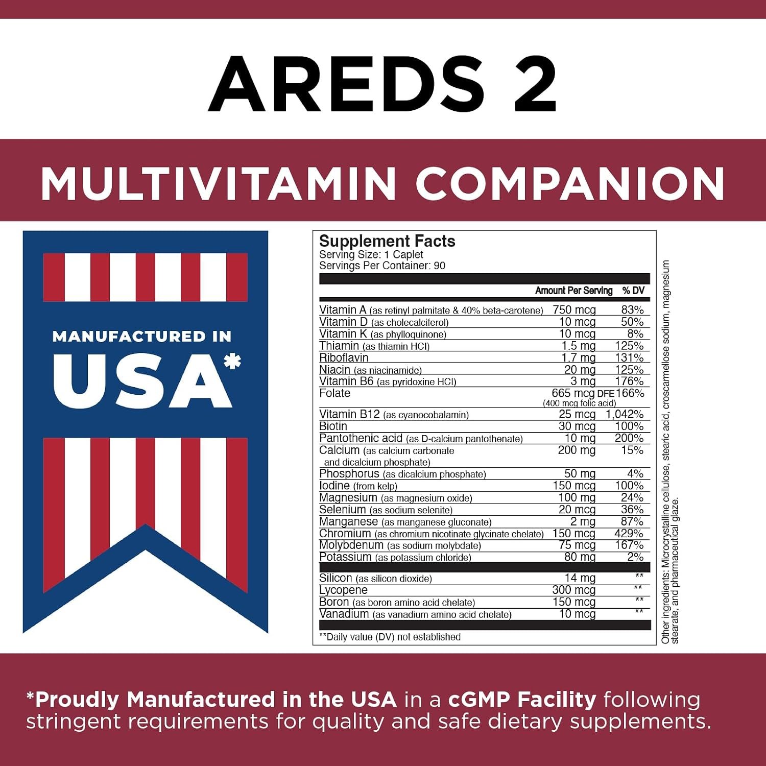 Viteyes Classic AREDS 2 Companion Multivitamin Supplement, Comprehensive Multivitamin Formula for AREDS 2 Users, 90 Capsules - Image 6