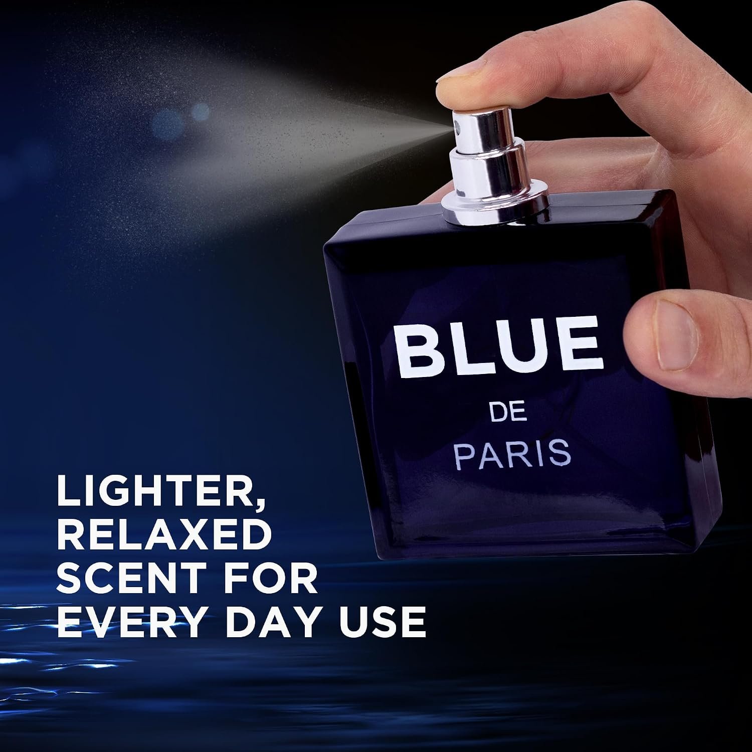 NovoGlow Blue De Paris For Men - 3.4 Fl. Oz. (100ml) Men's Perfume - Refreshing Woody, Floral & Fruity Fragrance - Long-Lasting Masculine Scent, Ideal Gift for Any Occasion - Image 4