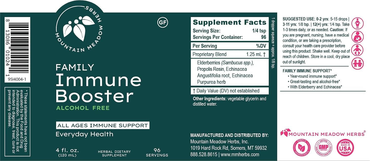 Mountain Meadow Herbs Family Immune Booster Extract with Sambucus Elderberry and Echinacea | Optimal Immune Support for The Whole Family | Tincture, 4 oz - Image 6
