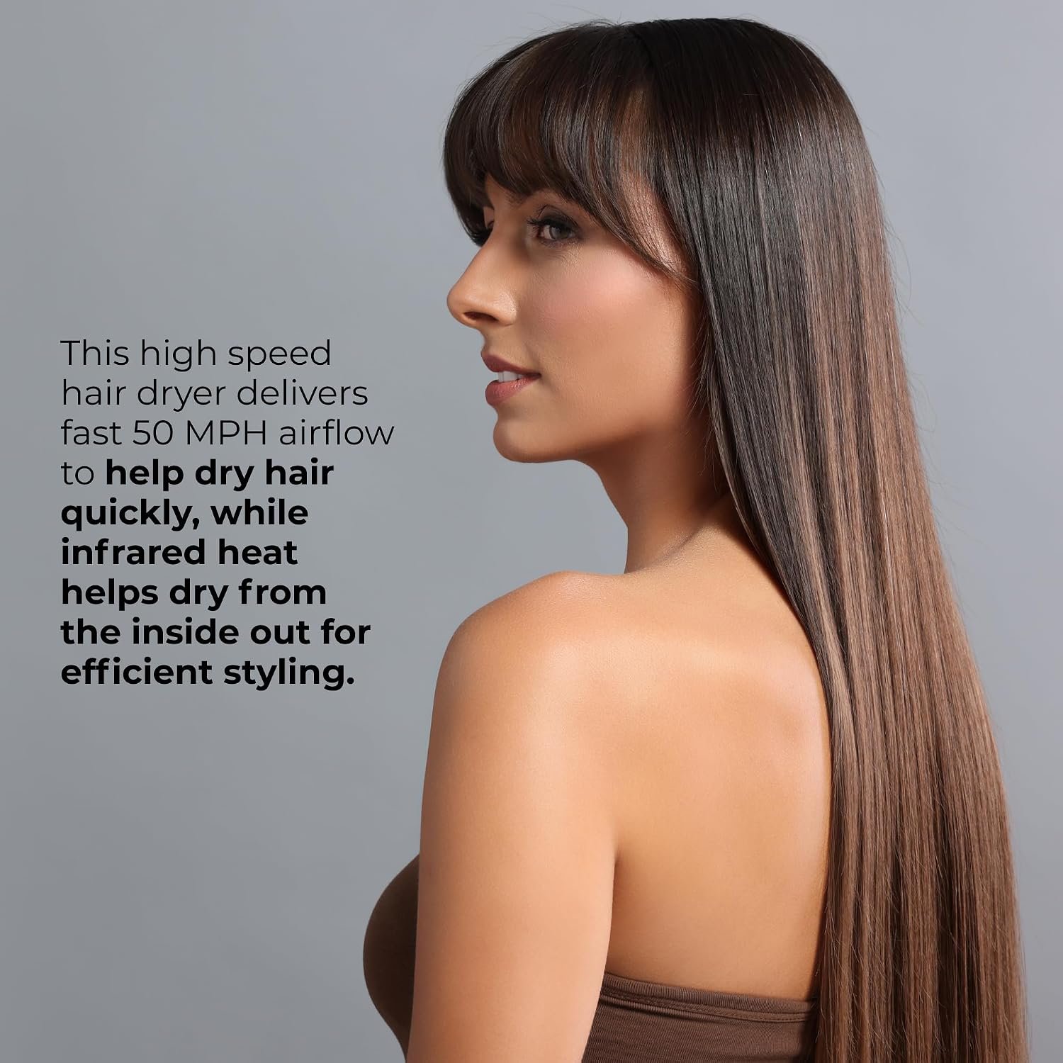 RUSK W8less 2000 Watt Ionic Hair Dryer - Ceramic Tourmaline Technology - Lightweight, Professional Blow Dryer for Fast Drying & Frizz Control (1 ct) - Image 3
