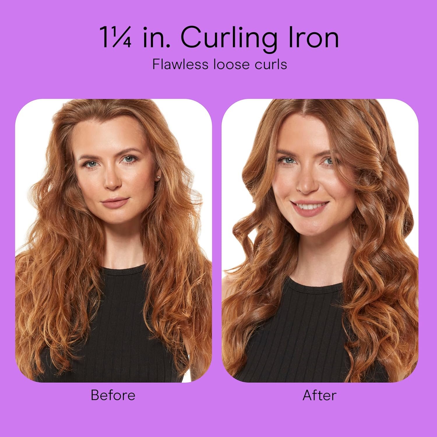Conair INFINITIPRO Tourmaline Ceramic Curling Iron 1-1/4 inch Barrel with 5 Heat Settings up to 400°F and Digital Display, Lightweight Hair Styling Tool for Medium and Long Hair, Gray, CD1001L - Image 9