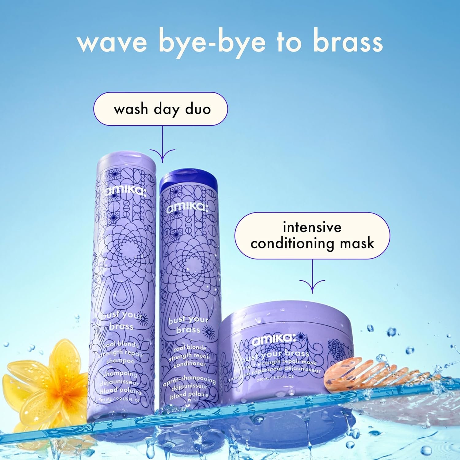 amika bust your brass toning + strength repair mask - Image 6