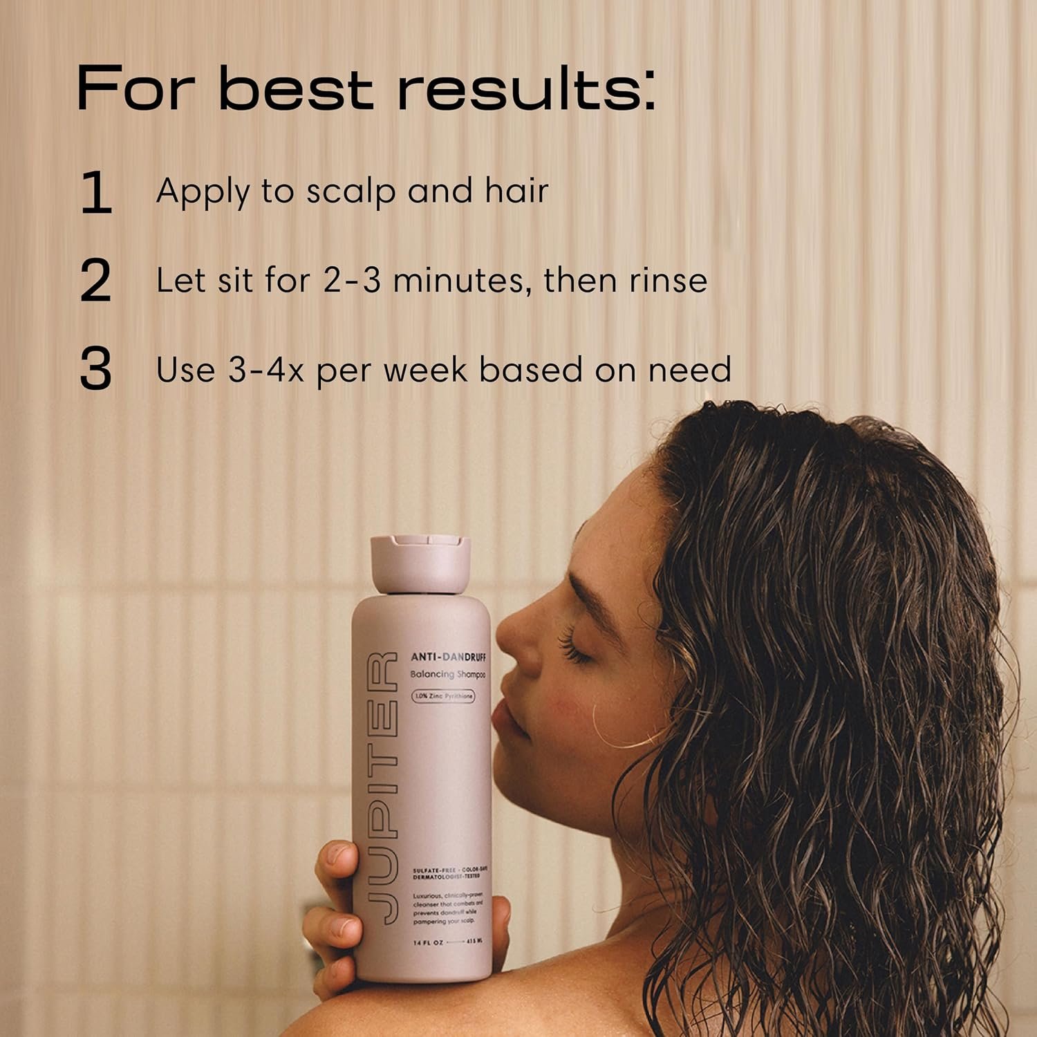 Jupiter Anti Dandruff Shampoo - Shampoo for Men & Women for Flaky, Itchy, Oily, & Dry Scalp - Nourishes Scalp and Reduces Breakage & Flakes - Color-Safe, Sulfate-Free, Paraben-Free - Image 5