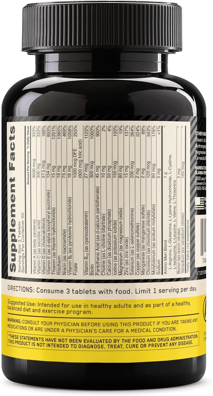 Optimum Nutrition Opti-Men, Vitamin C, Zinc and Vitamin D, E, B12 for Immune Support Mens Daily Multivitamin Supplement, 150 Count (Packaging May Vary) - Image 7
