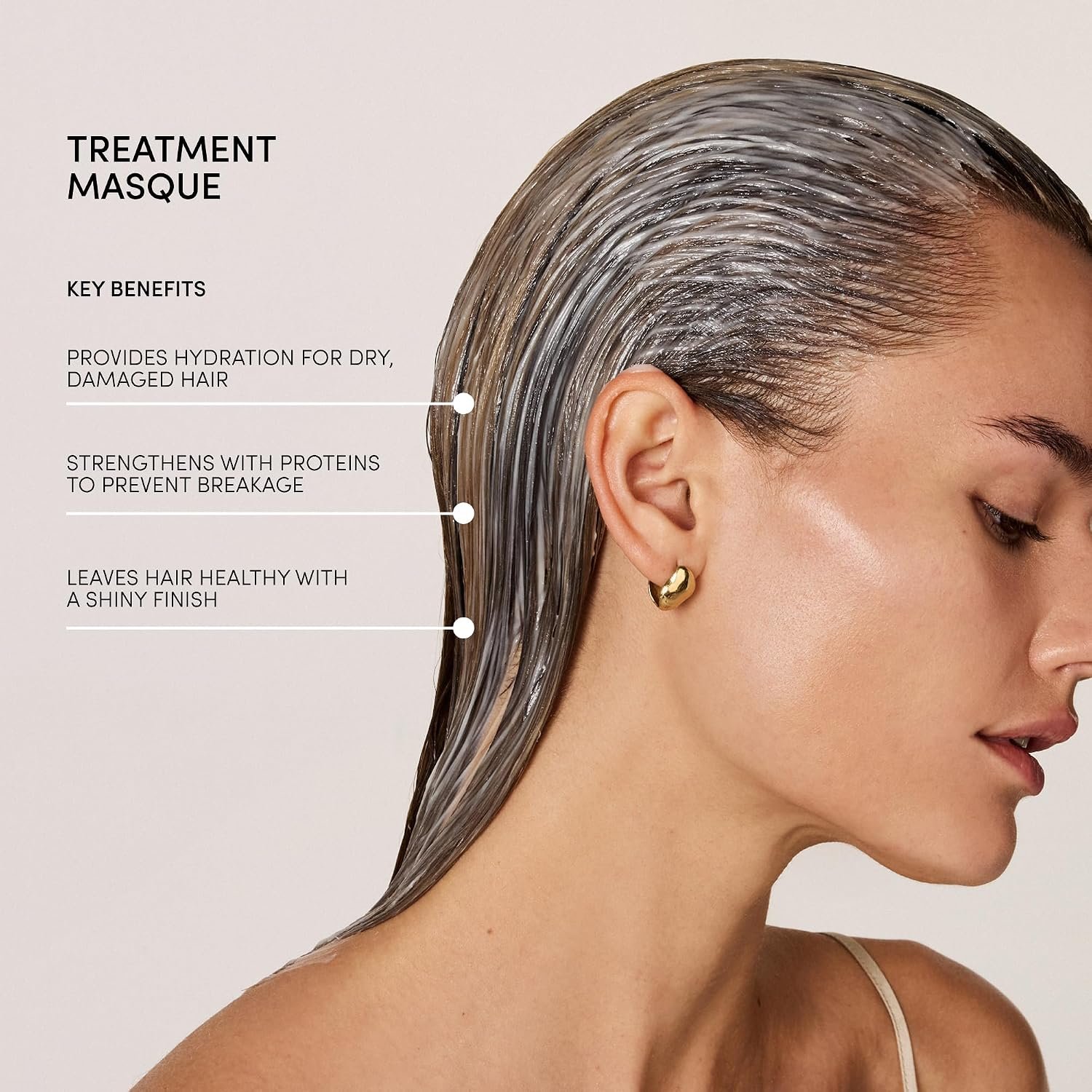 OUAI Thick Hair Mask - Deep Conditioning Hair Mask with Almond Oil, Olive Oil, & Hydrolyzed Keratin to Restore Damaged Strands - Phthalate & Paraben Free (8 fl oz) - Image 4