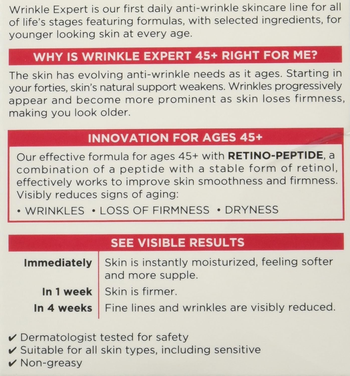 L'Oreal Paris Wrinkle Expert 45+ Anti-Aging Face Moisturizer with Retino-Peptide, Non-Greasy, Suitable for Sensitive Skin, 1.7 fl. Oz - Image 3