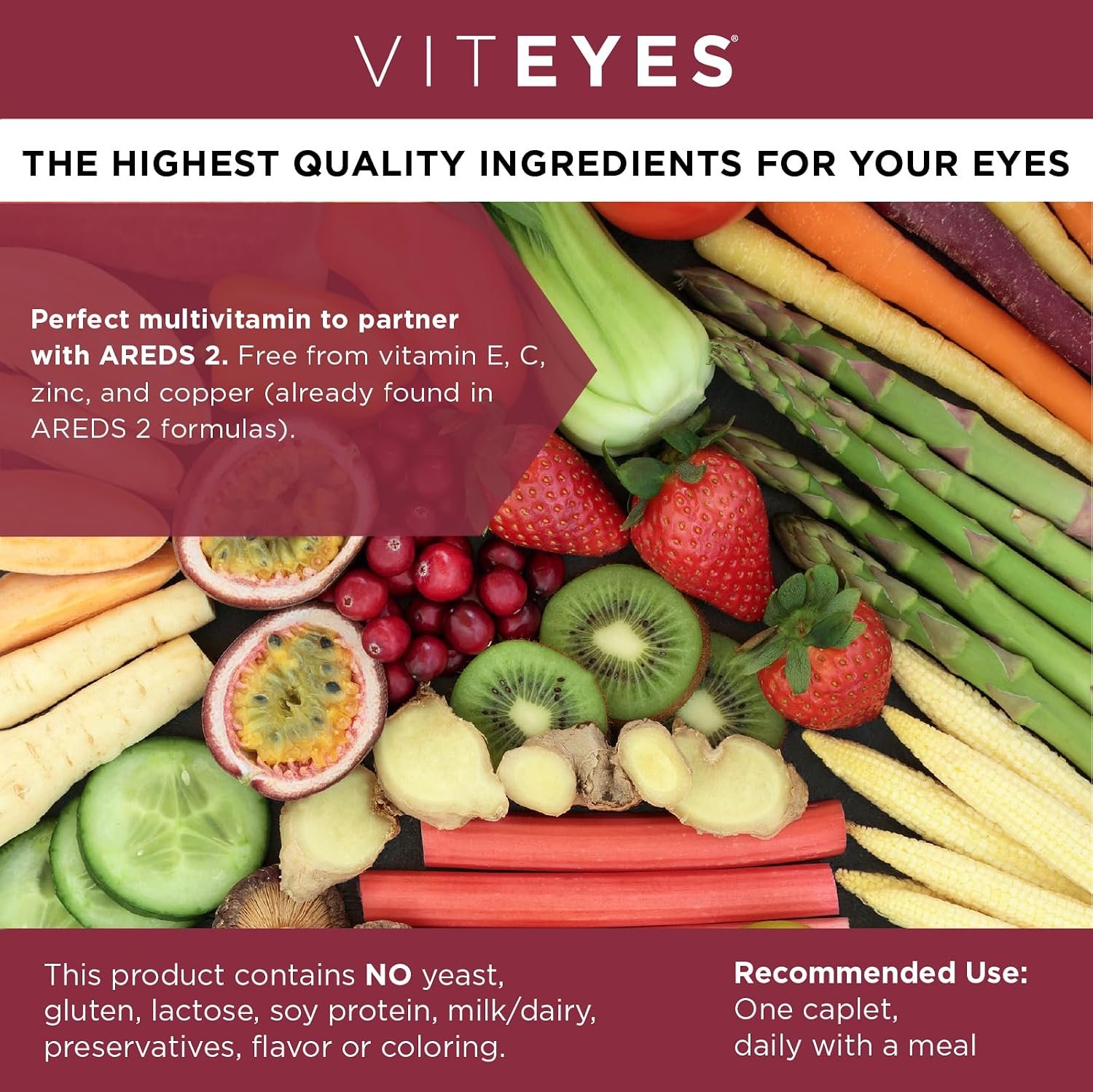 Viteyes Classic AREDS 2 Companion Multivitamin Supplement, Comprehensive Multivitamin Formula for AREDS 2 Users, 90 Capsules - Image 3
