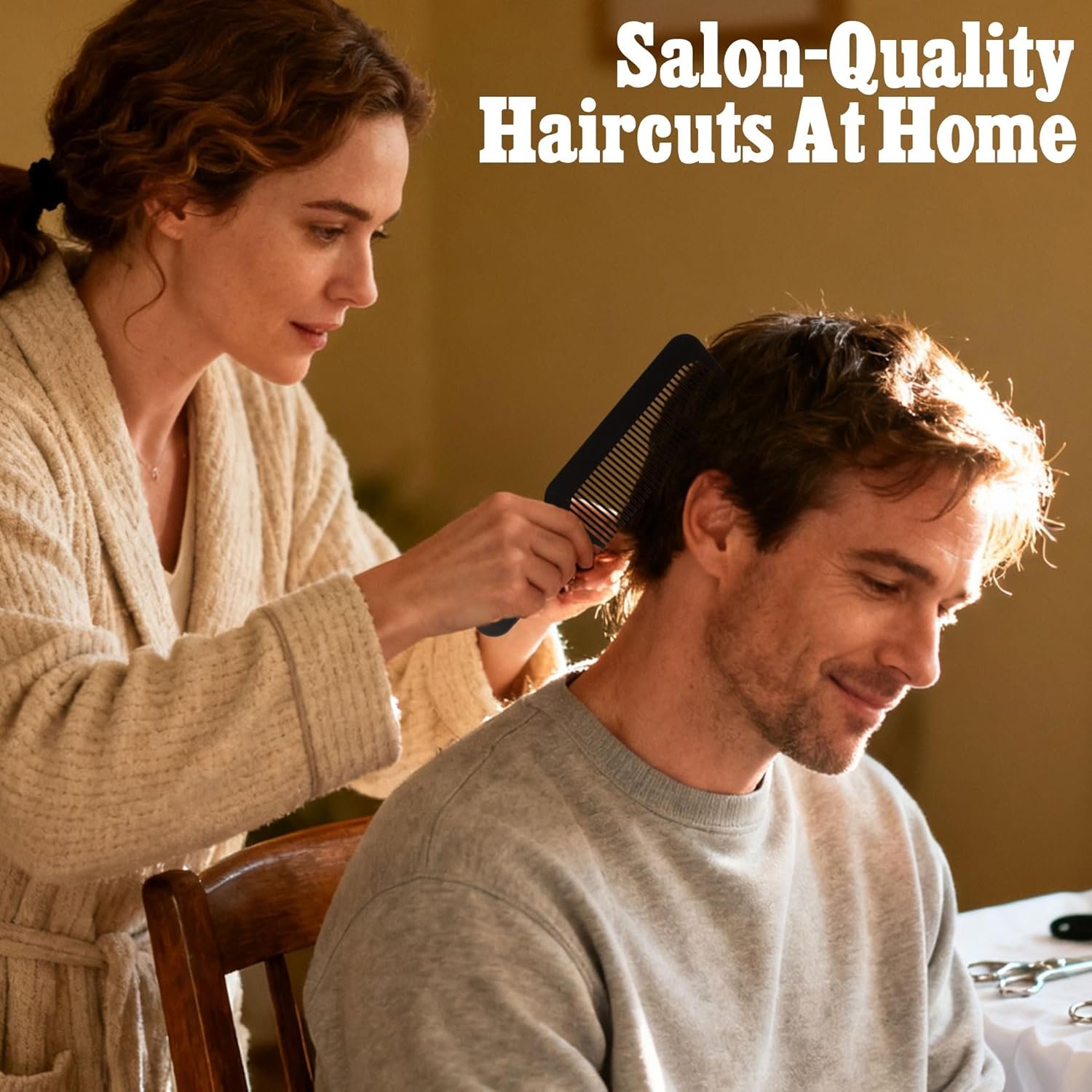 SALONSILK 13PCS Hair Cutting Shaving Brush and Comb Set, Professional Barber Combs for Hair Stylist, Premium Grade Barber Brush Neck Duster, Fading Comb Barber Clipper Comb - Image 5