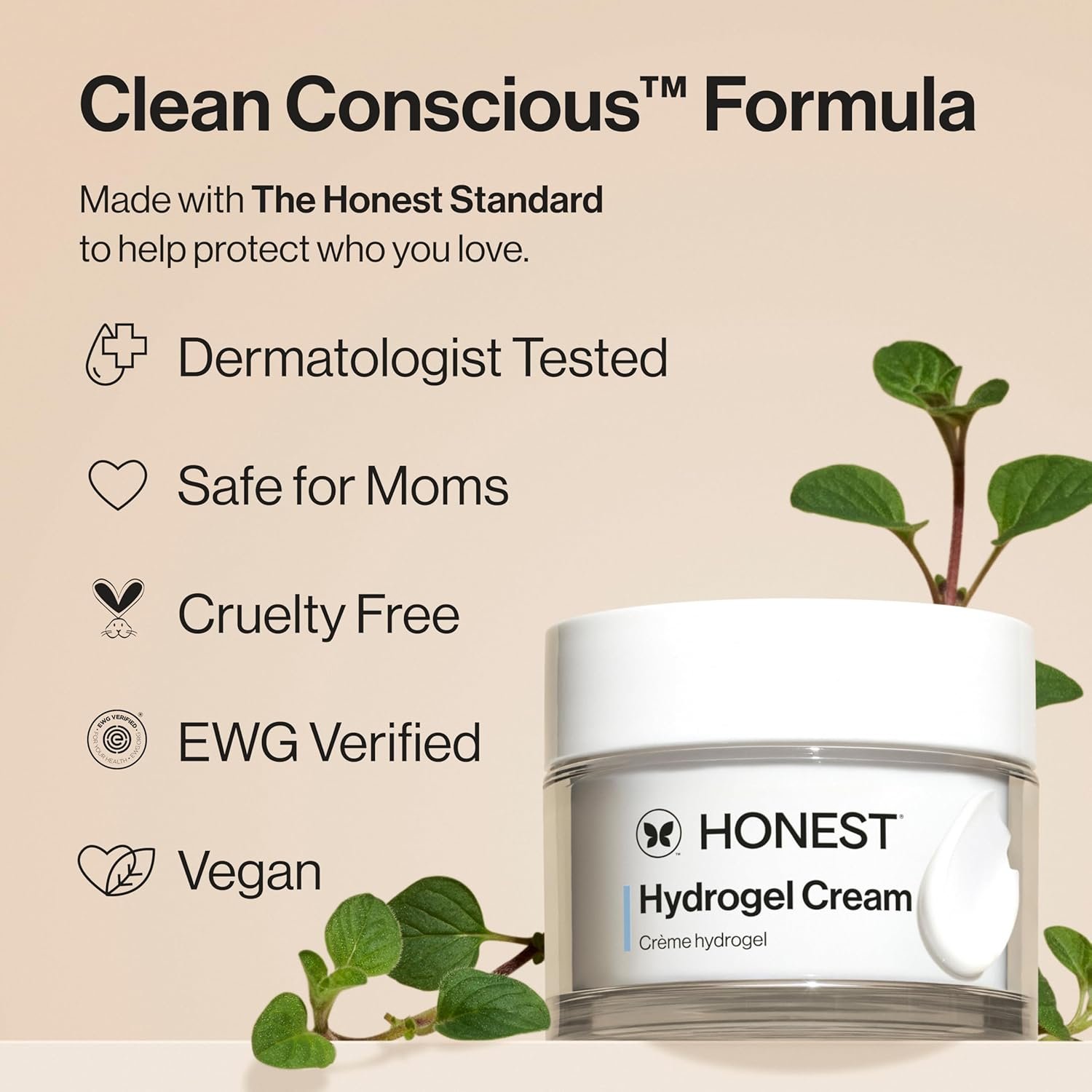 Honest Beauty Hydrogel Cream with Hyaluronic Acid, Lightweight Moisturizing Water, Gentle for Sensitive Skin, Fragrance-Free, Vegan 1.7, fl oz - Image 5