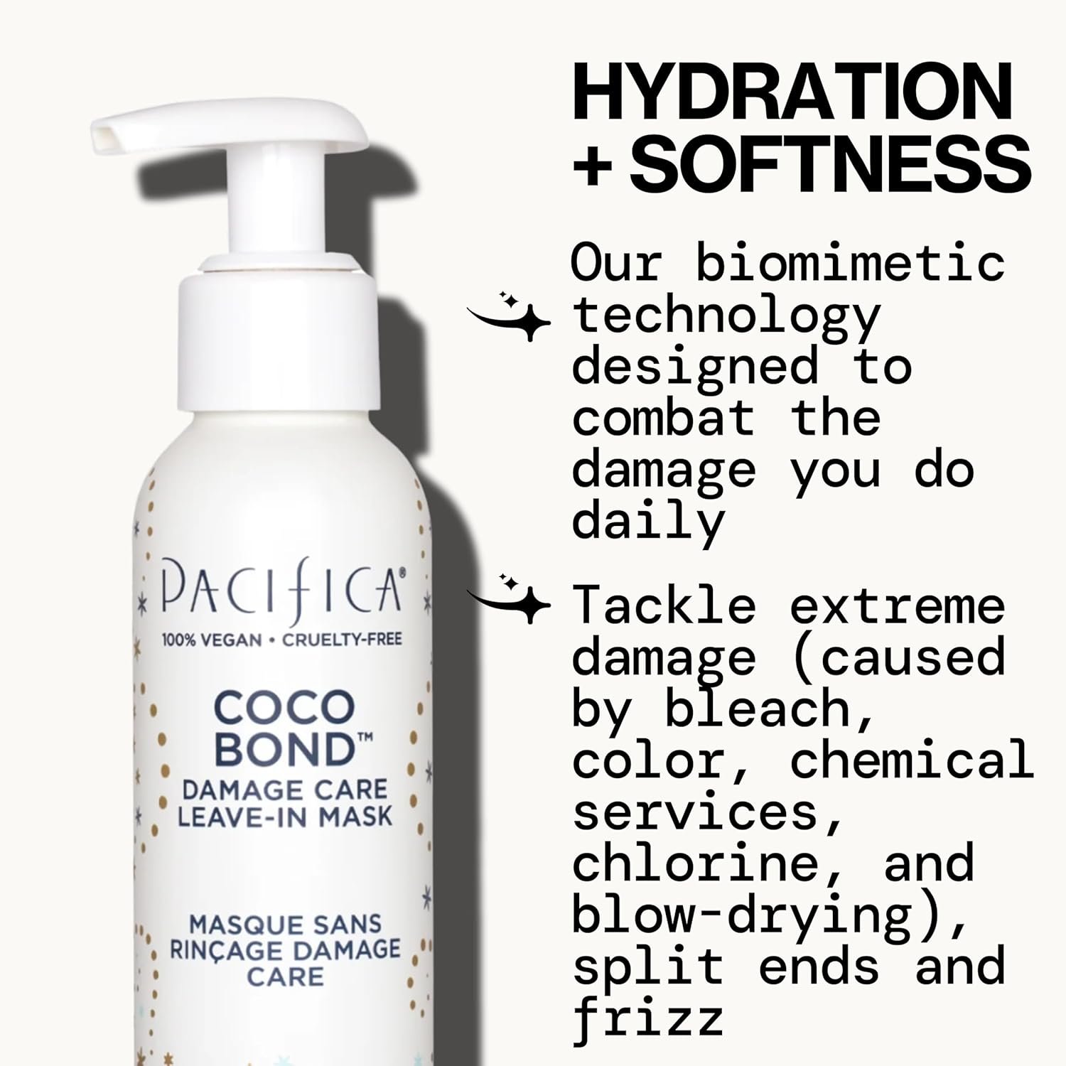 PACIFICA Beauty, Coco Bond Damage Care Leave-In Repair Mask Treatment, Dry & Damaged Hair from Bleach, Color, Chemical Services, Chlorine, & Heat, Coconut, Vegan - Image 5