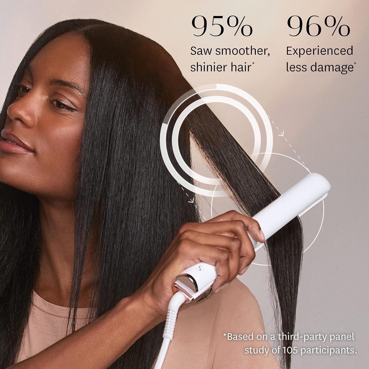 T3 SinglePass StyleMax Professional 1" Ceramic Flat Iron with Custom Heat Automation, 9 Heat Settings, Longer Ceramic Plates, for Straightening, Waving, Curling & Styling - Image 5