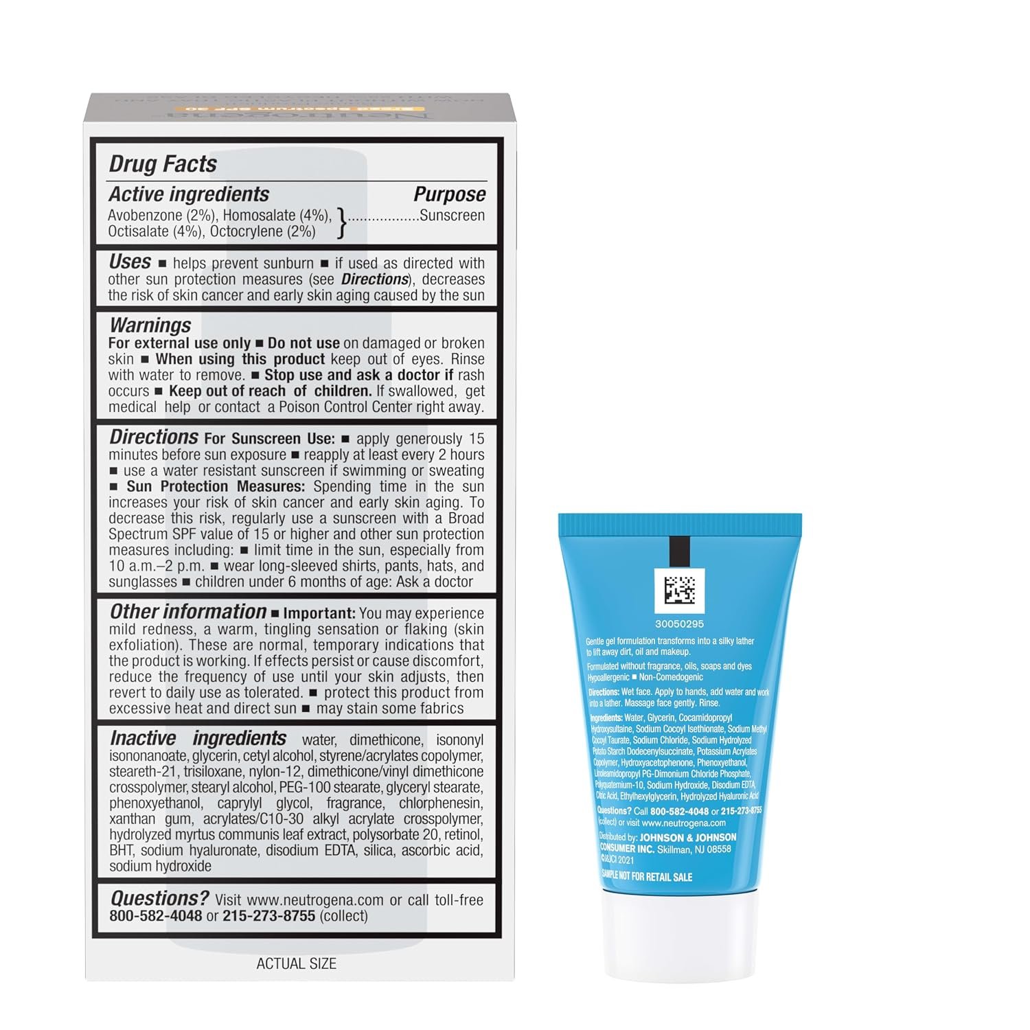 Neutrogena Rapid Wrinkle Repair Retinol Face Moisturizer with SPF 30, Daily Anti-Aging Face Cream, Retinol & Hyaluronic Acid & Trial Size Hydro Boost Facial Cleanser, 0.5 fl. oz - Image 7