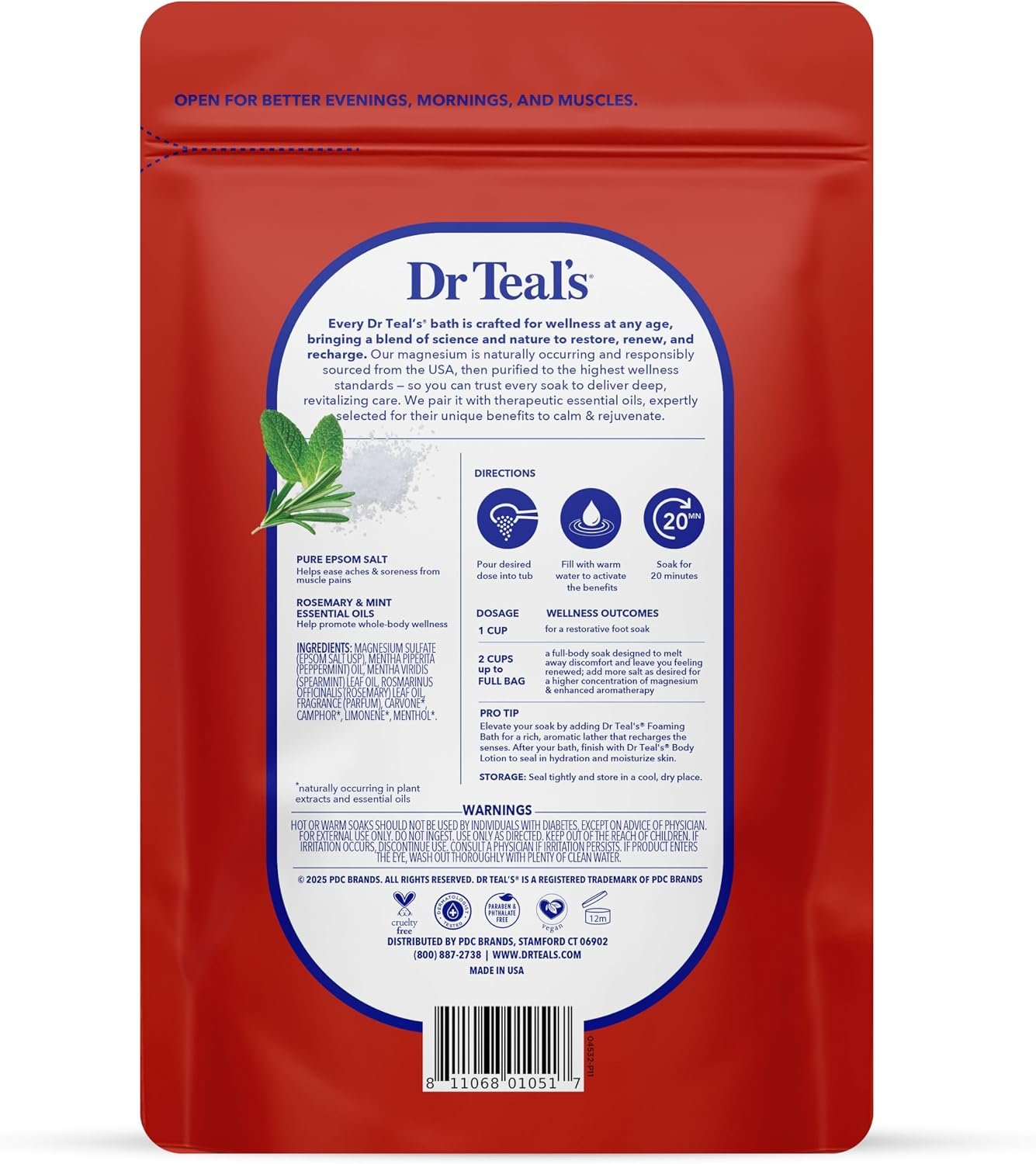 Dr Teal's Epsom Salt Magnesium Soak, Lavender, Eucalyptus & Wellness Trio, 3 lbs (Pack of 3) - Image 9