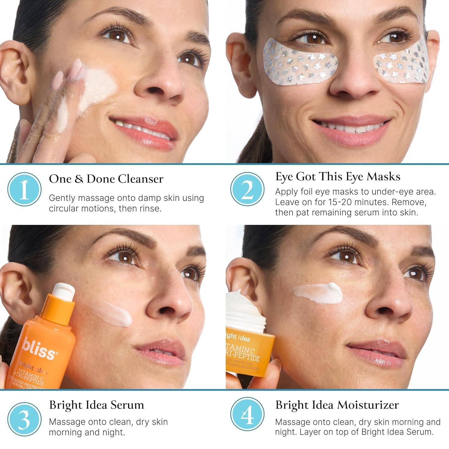 Bliss The Elder Millennial Kit Complete Skincare Essentials Set | Includes Daily Face Cleanser, Under Eye Masks, Brightening Vitamin C Serum and Moisturizer - Image 2