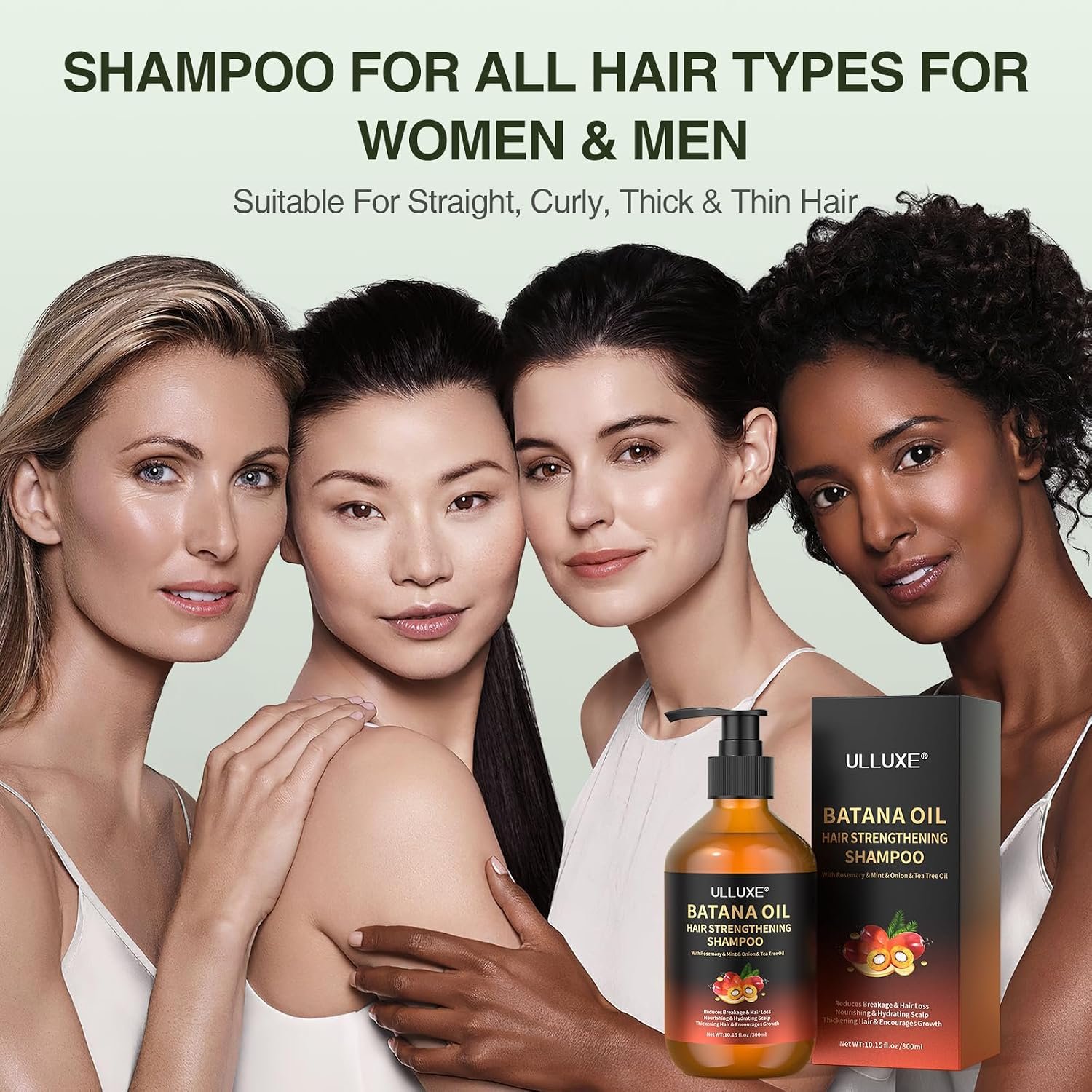 Batana Oil Hair Growth Shampoo, Sulfate Free Strengthening Shampoo for Women & Men with Thinning Hair & Hair Loss, Infused Rosemary & Mint Nourishes Hair Scalp, for All Hair Types, 10.15 fl.oz - Image 7