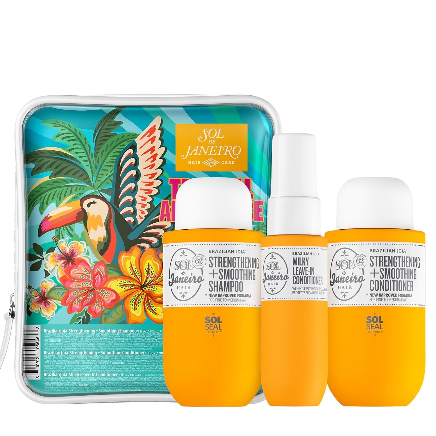 Sol de Janeiro Tropical Abundance Hair Repair Trio Travel Set | Jet Set | Sulfate Free Brazilian Joia Shampoo and Conditioner | Leave In Conditioner Spray | TSA Friendly | Amazon Exclusive - Image 3