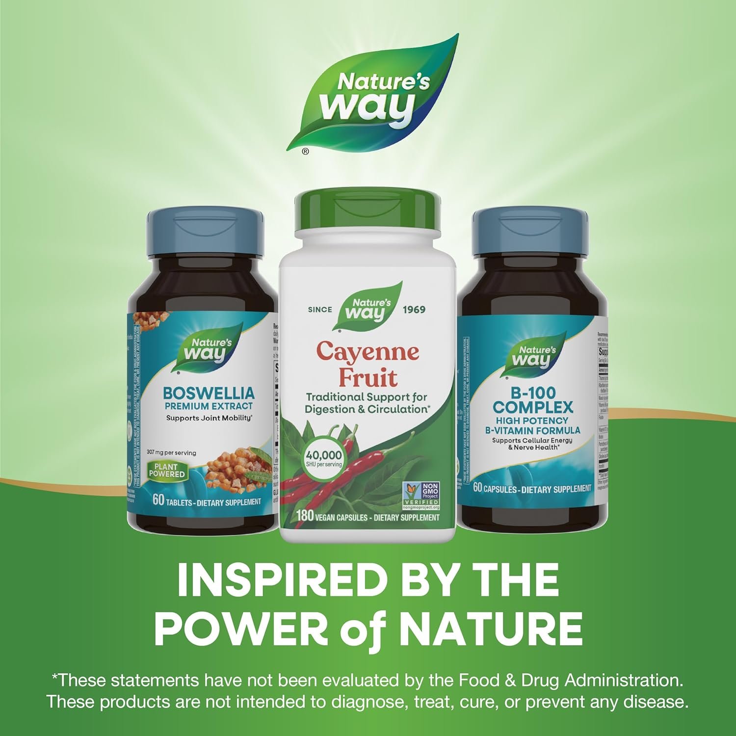 Nature's Way Cayenne Pepper Capsules, Traditional Digestion & Circulation Support*, Capsaicin, Non-GMO Project Verified, Gluten Free, 180 Vegan Capsules (Packaging May Vary) - Image 7