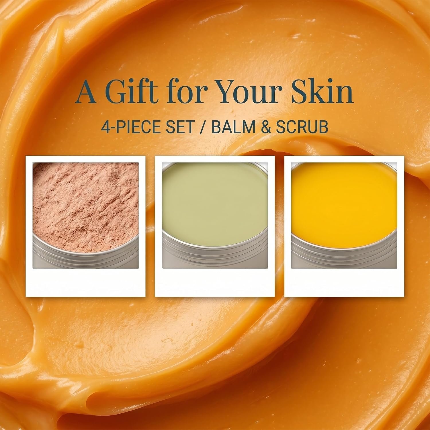 Organics Acne Balm Set with Squalane Oil, Calendula, Sea Buckthorn, Rosehip & Arnica, 4-Piece Balm & Scrub Kit for Uneven-Looking Skin, Pore-Area Texture & Moisturizing Care, 1.05 oz / 30 ml (4PCS) - Image 8