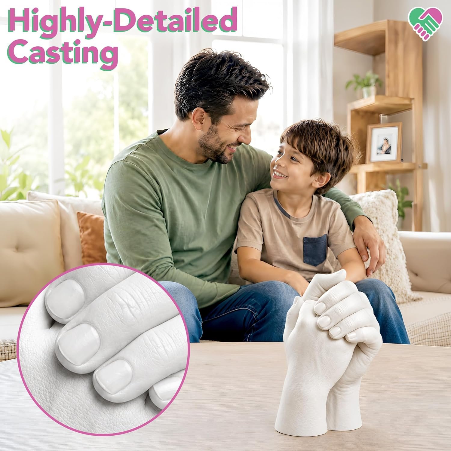 Luna Bean Hand Casting Kit – The Original Hand Mold Kit for Couples – Fathers Day Gift for Dad - Anniversary Engagement Birthday Gifts for Women Men Mom Wife Boyfriend Girlfriend Wedding Bridal Shower - Image 5