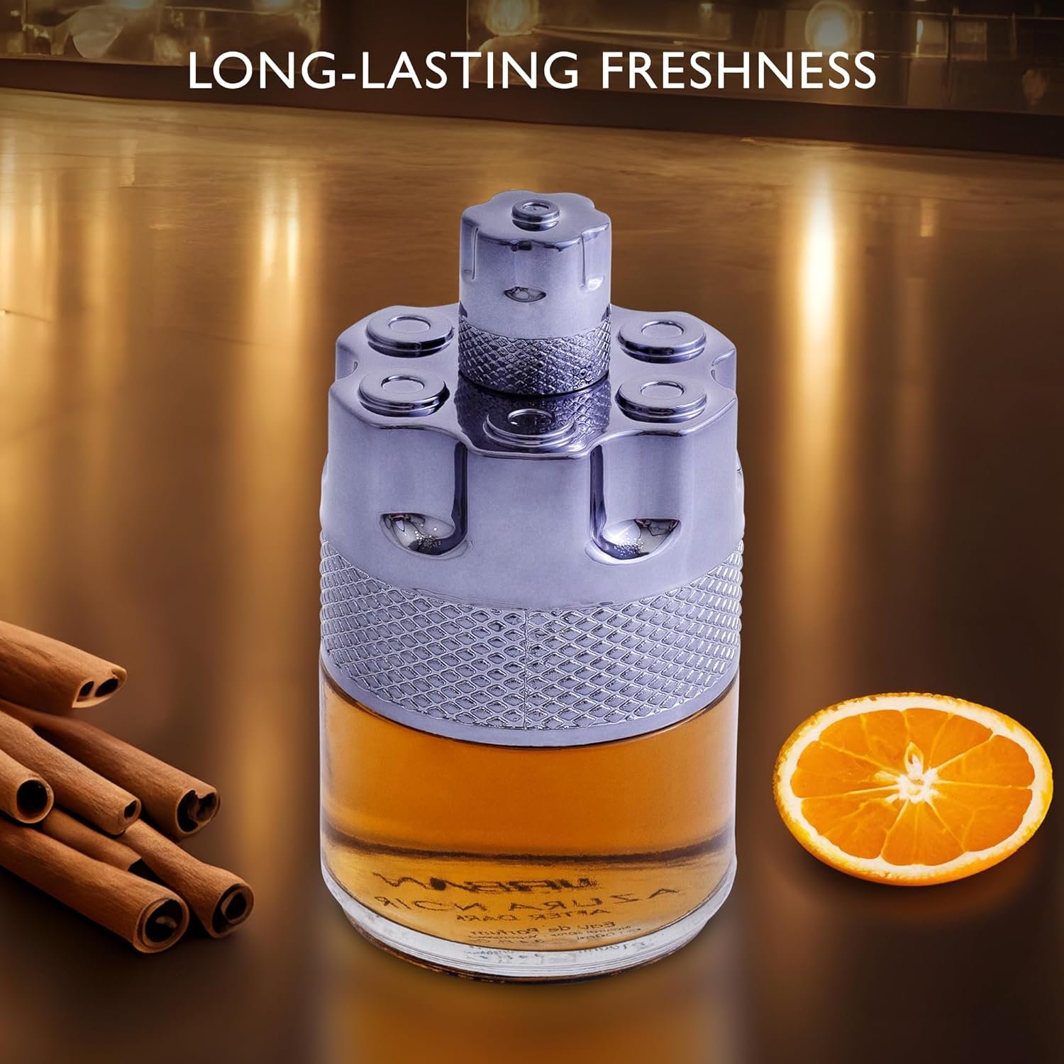 Azura Noir After Dark Eau De Parfum for Men - Woody Spicy Fragrance - Long-Lasting Cologne Choice For Daily Wear - Top Notes of Lemon, Mandarin Orange, Lavender 7 Cinnamon - Elegant 100ml Bottle - Image 3