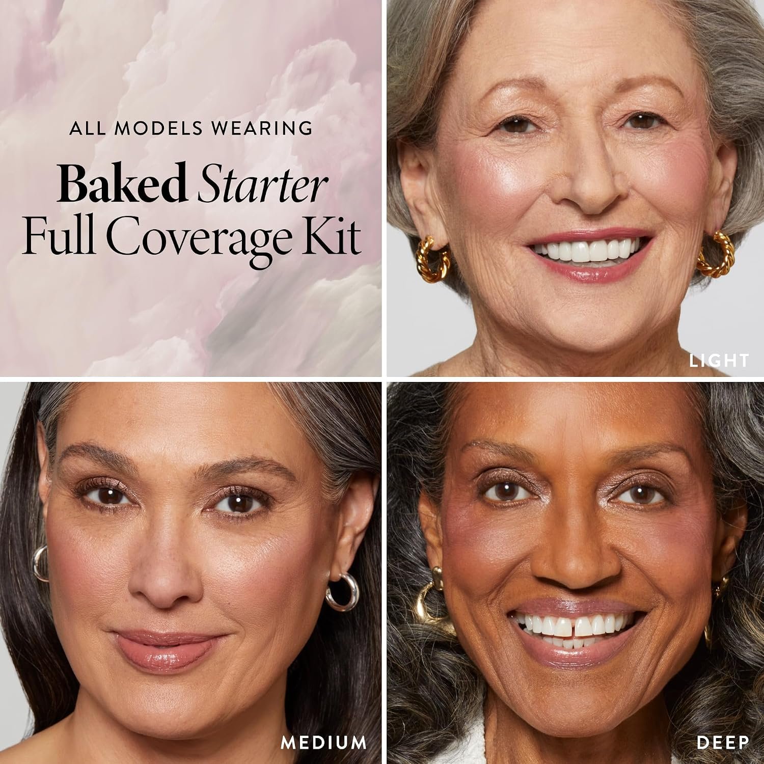 LAURA GELLER NEW YORK Baked Starter Kit - Full Coverage: Double Take Powder Foundation + Best of the Best Face Palette + Retractable Angled Kabuki Brush (03 Light) - Image 6