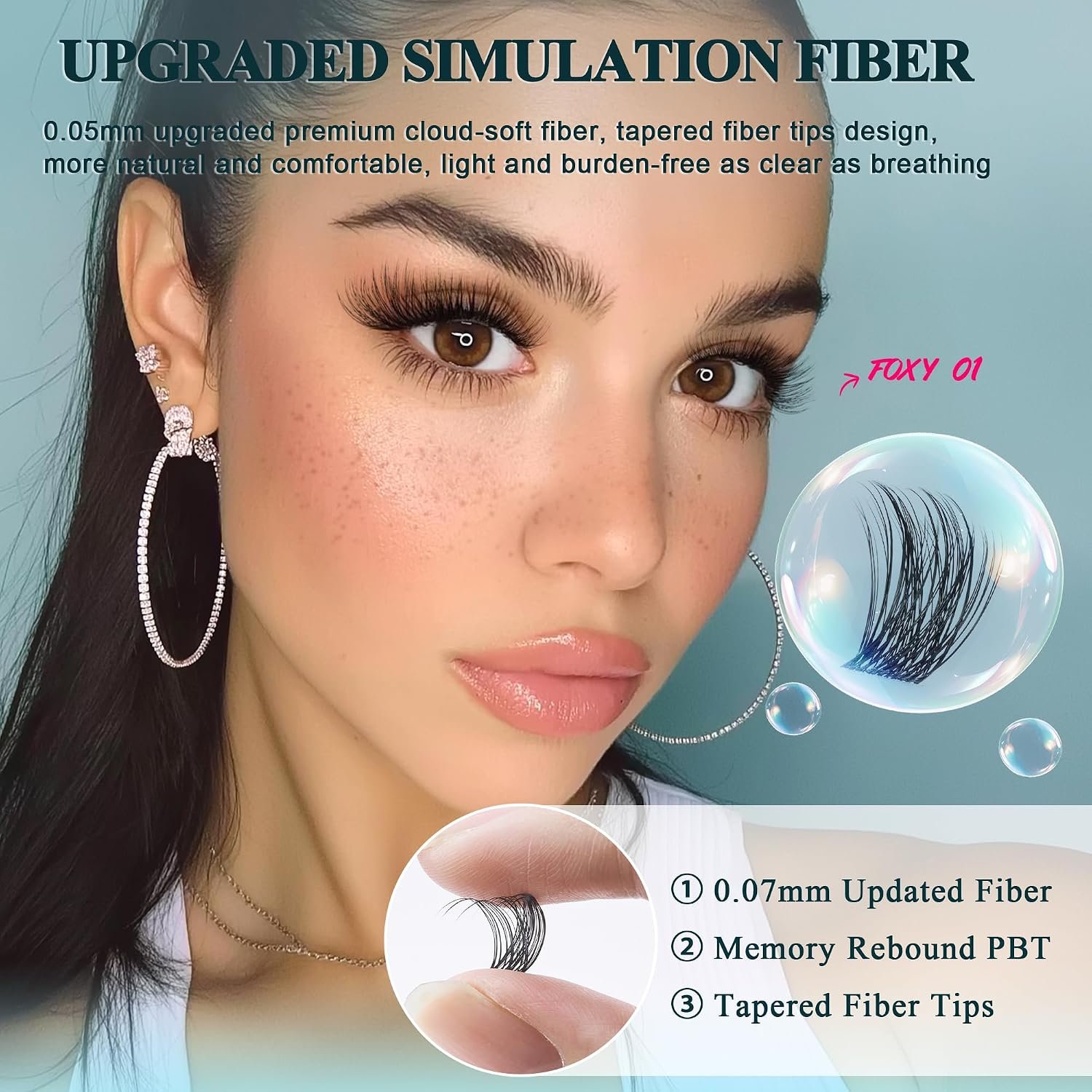 Vasa Muse Premium Lash Clusters Kit Lashes Wispy Lash Clusters Natural Eyelash Clusters Spiky Fairy Eyelash Extension Kit invisible Band Eyelashes with Bond & Seal for DIY 10-16mm 0.05mm - Image 2