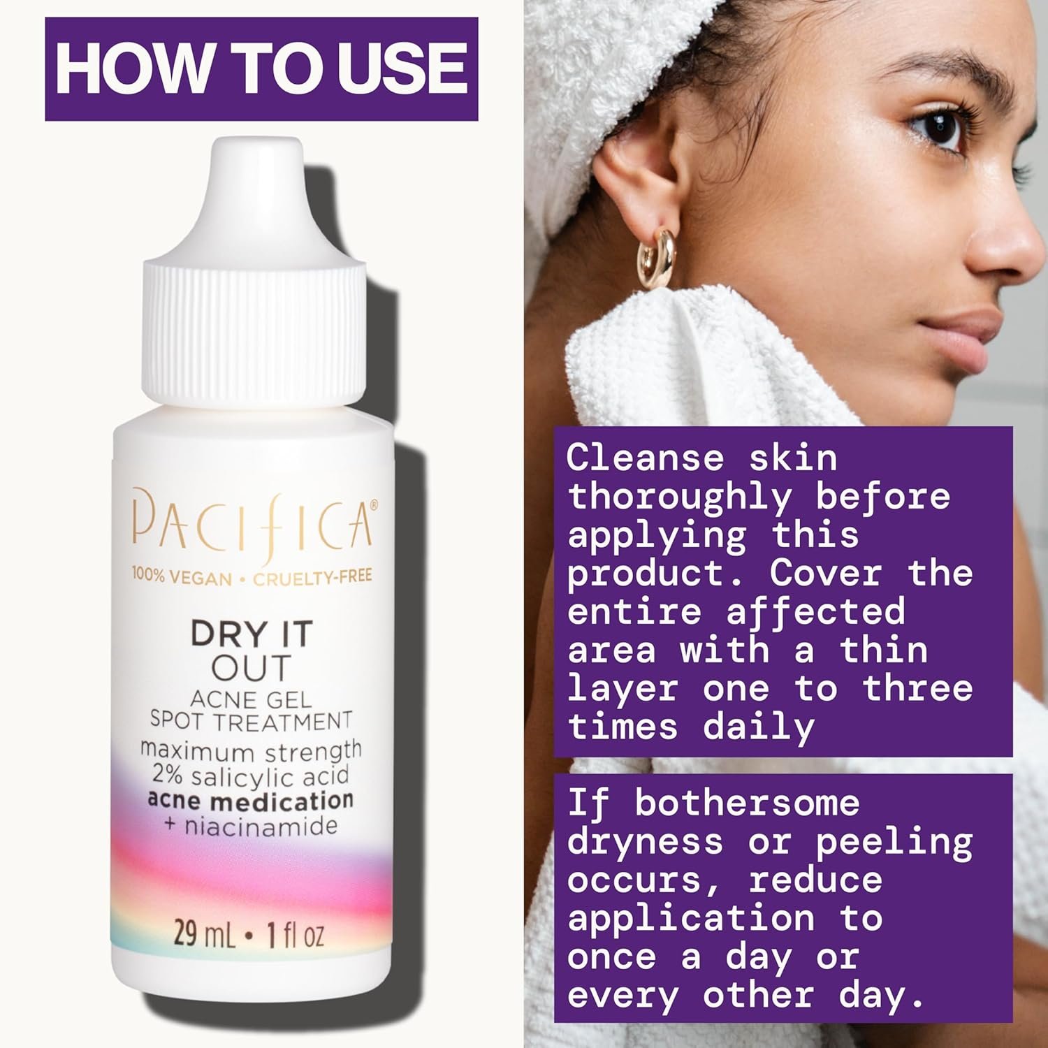 Pacifica Acne Spot Treatment & Pimple Cream – Dry It Out Gel with 2% Salicylic Acid, Witch Hazel, Niacinamide – Dries Blemishes Overnight, Fights Breakouts & Redness, For Teens & Adults, Vegan Clean - Image 9
