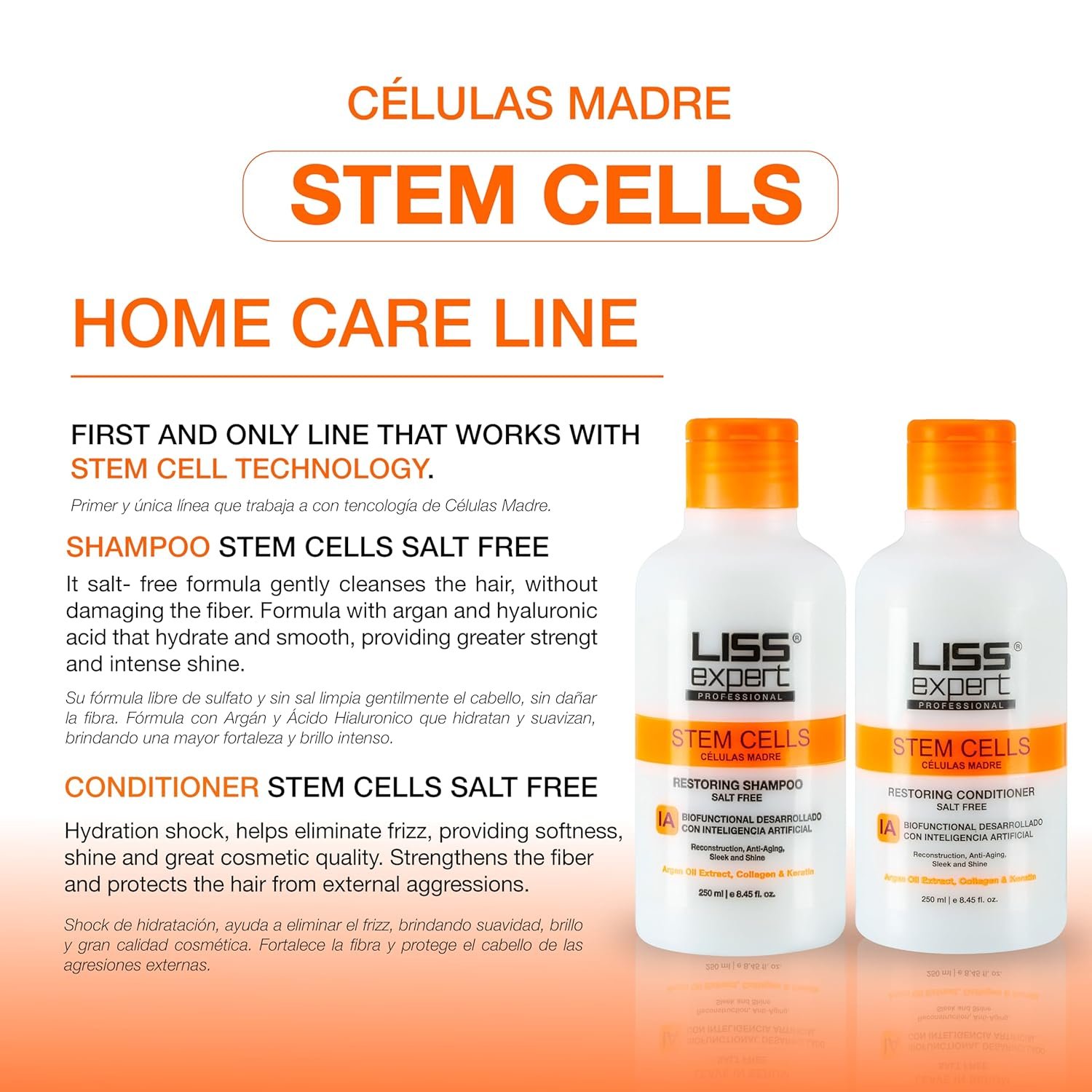Liss Expert Professional Stem Cells Hair MAGIC Post -Care Set, Shampoo, Conditioner, Magic AI Mask, Serum and Oil Treatment, 5 Pieces - Image 4