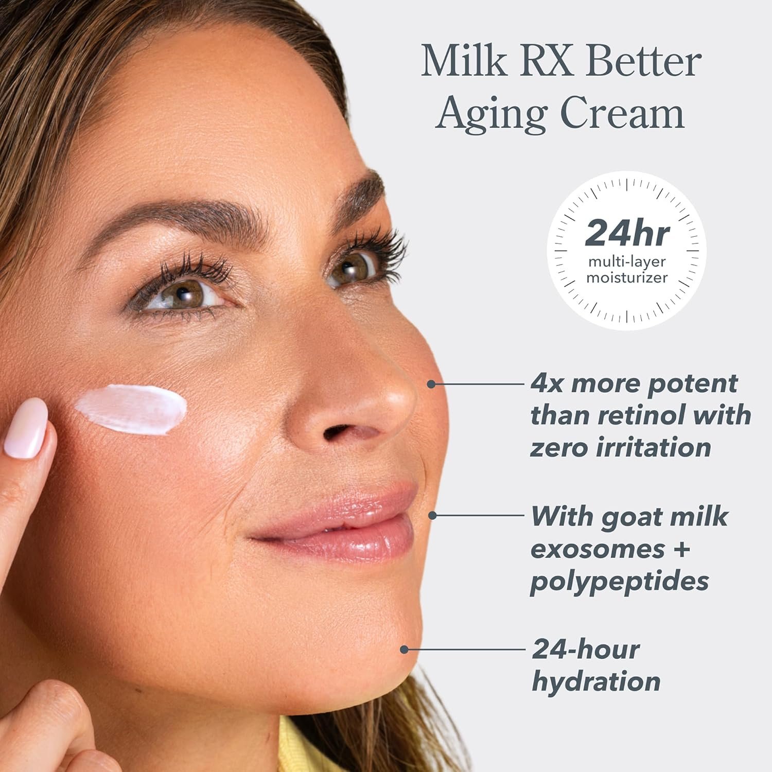 Beekman 1802 Milk RX Advanced Better Aging Collagen Moisturizer Face Cream – 4X Retinol Alternative with Goat Milk Exosomes & Polypeptide, Firming Cream, 1.69 fl oz - Image 2