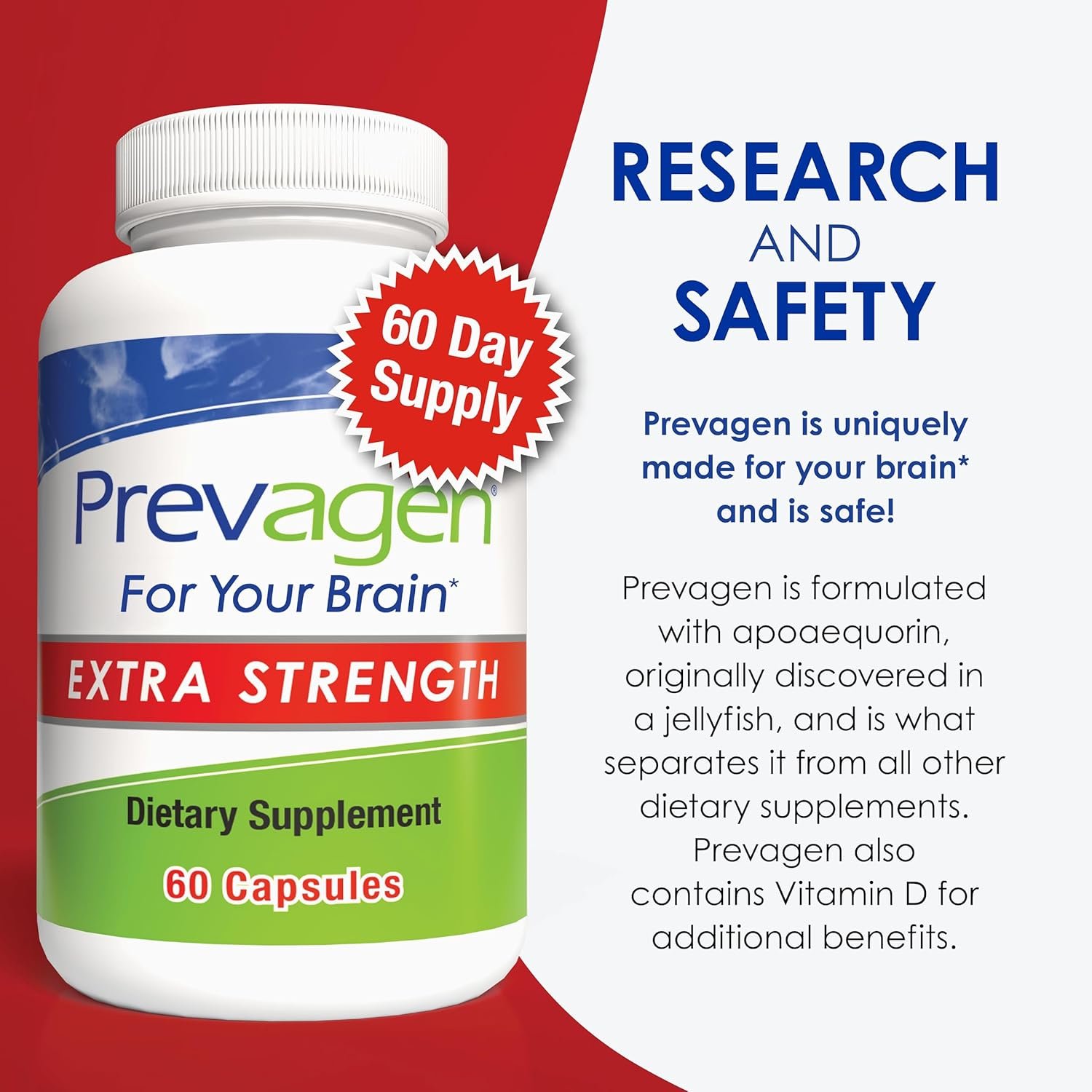 Prevagen Extra Strength - 60 Capsules (2 Month Supply) | Formulated for Your Brain | 20mg of Apoaequorin Plus Vitamin D3 - Image 9