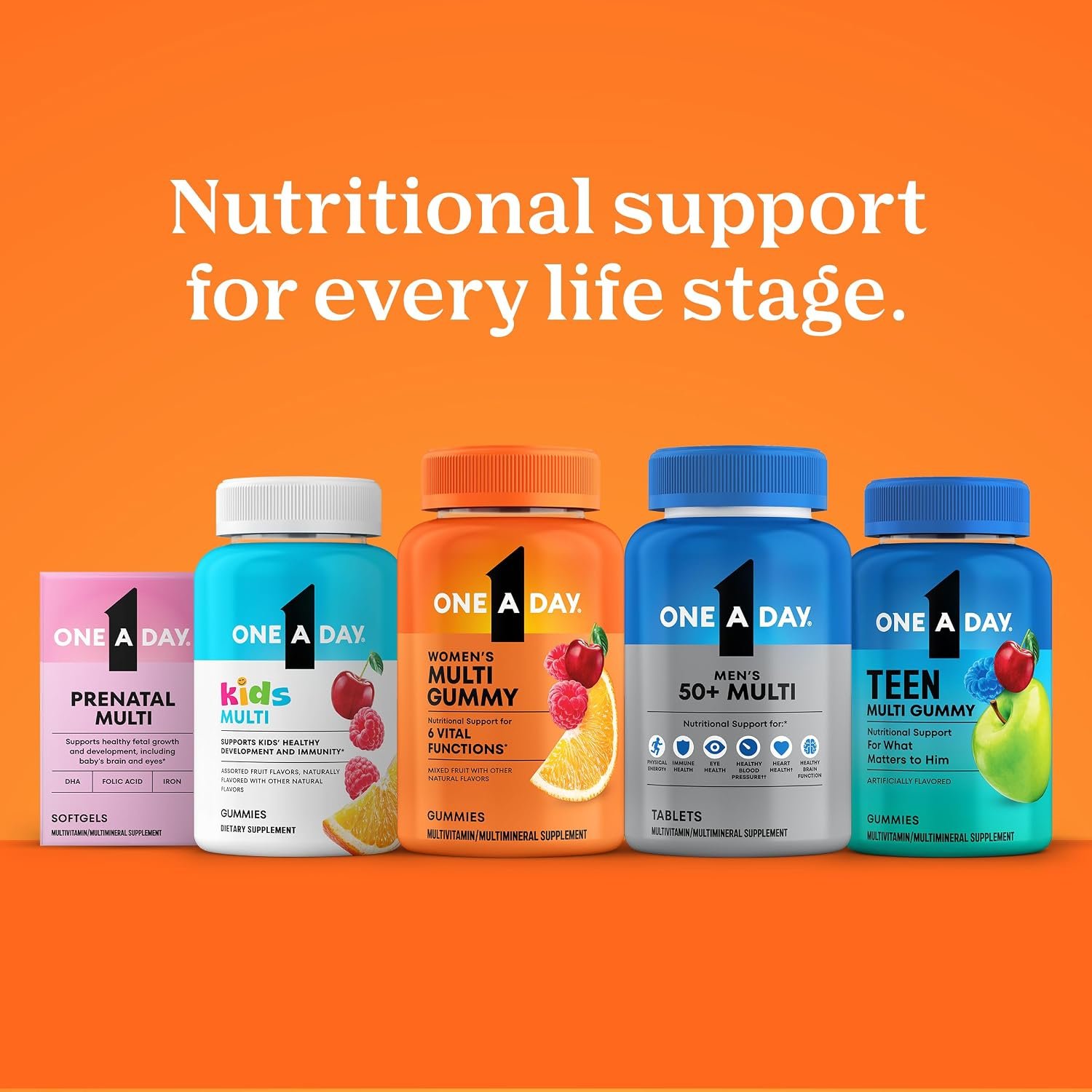 One A Day Men’s 50+ Healthy Advantage Multivitamin, Multivitamin for Men with Vitamins A, C, E, B6, B12, Calcium and Vitamin D, Tablet, 200 Count (Pack of 1) - Image 4