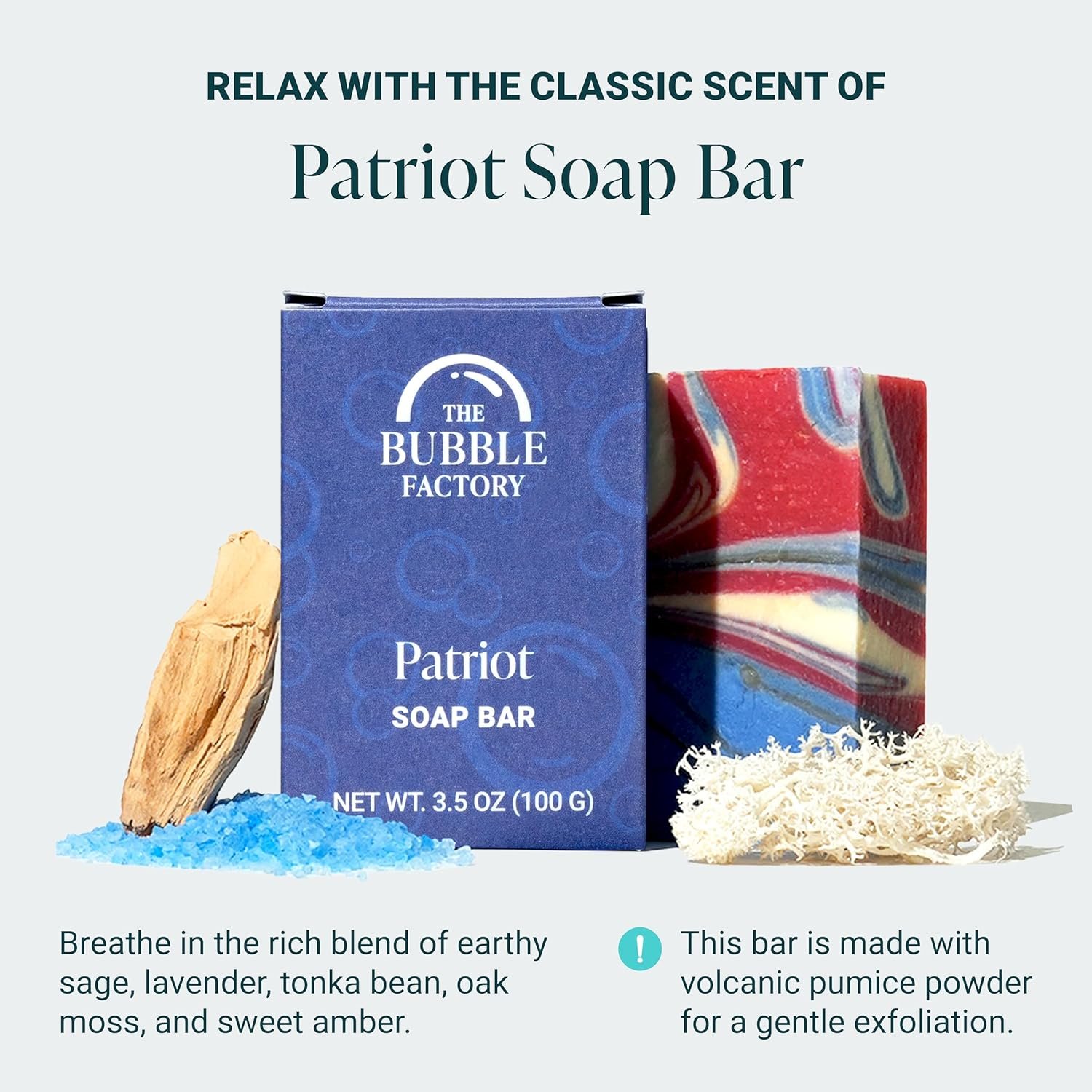 Handmade Natural Bath & Body Soap Bar, Vegan, All-Natural, Palm Oil Free, Made in USA with Shea Butter + Essential Oils, Patriot, 3 Bars - Image 4
