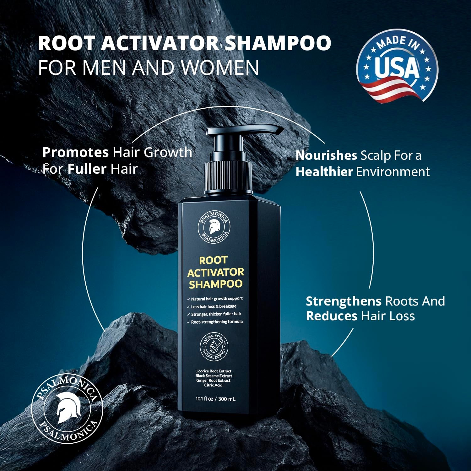 Root Activator Shampoo for Men - Hair Growth Shampoo for Hair Loss and Thinning Hair - Hair Loss RegrowthTreatments for Women Men (10.1 Fl Oz (Pack of 1)) - Image 3