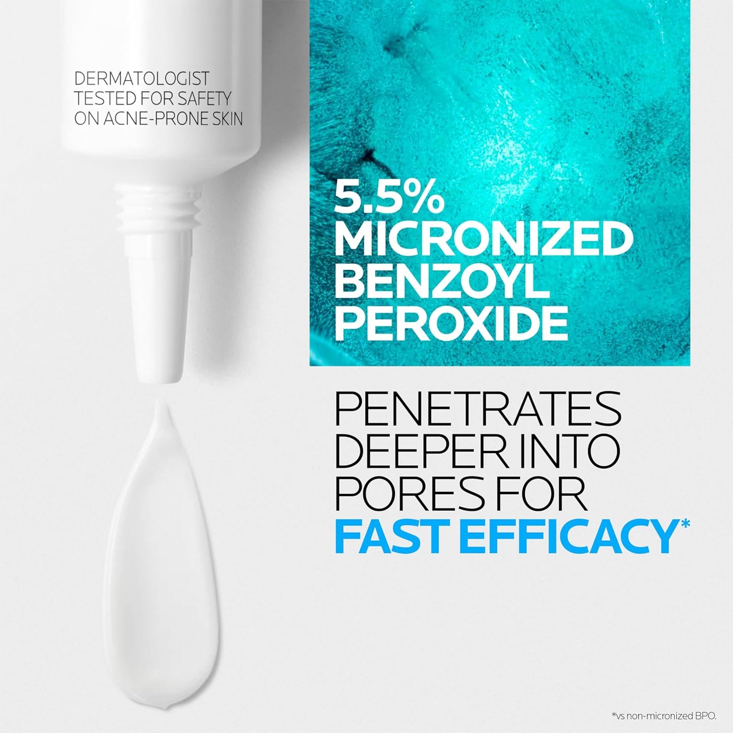 La Roche-Posay Effaclar BPO Multi-Target Acne Treatment with 5.5% Micronized Benzoyl Peroxide, Acne Cream for Face, Targets Oily Skin, Blackheads & Prevents Pimples - Image 6
