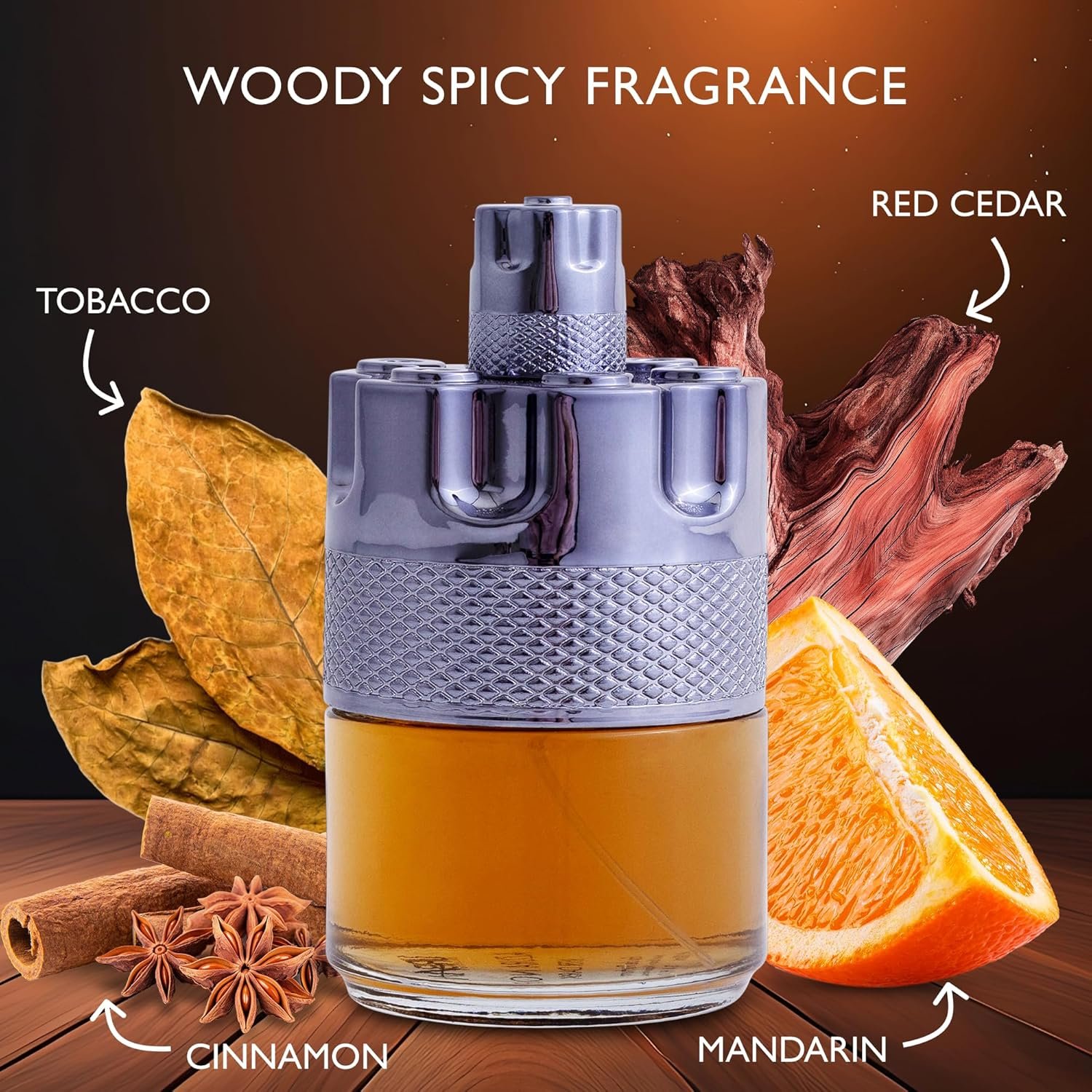 Azura Noir After Dark Eau De Parfum for Men - Woody Spicy Fragrance - Long-Lasting Cologne Choice For Daily Wear - Top Notes of Lemon, Mandarin Orange, Lavender 7 Cinnamon - Elegant 100ml Bottle - Image 2