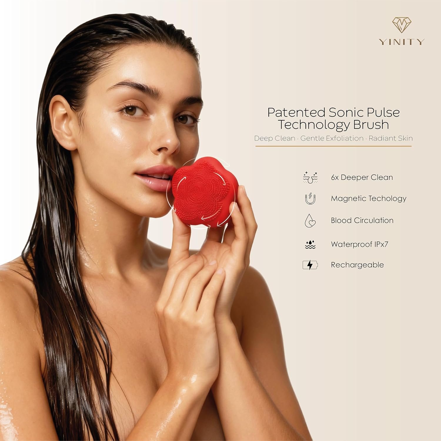 5-Step Korean Anti-Aging Skincare Set + Sonic Brush | Retinol, Vitamin C, Collagen, Snail Mucin | Birthday Gift for Women | Complete Facial Routine System - Image 6