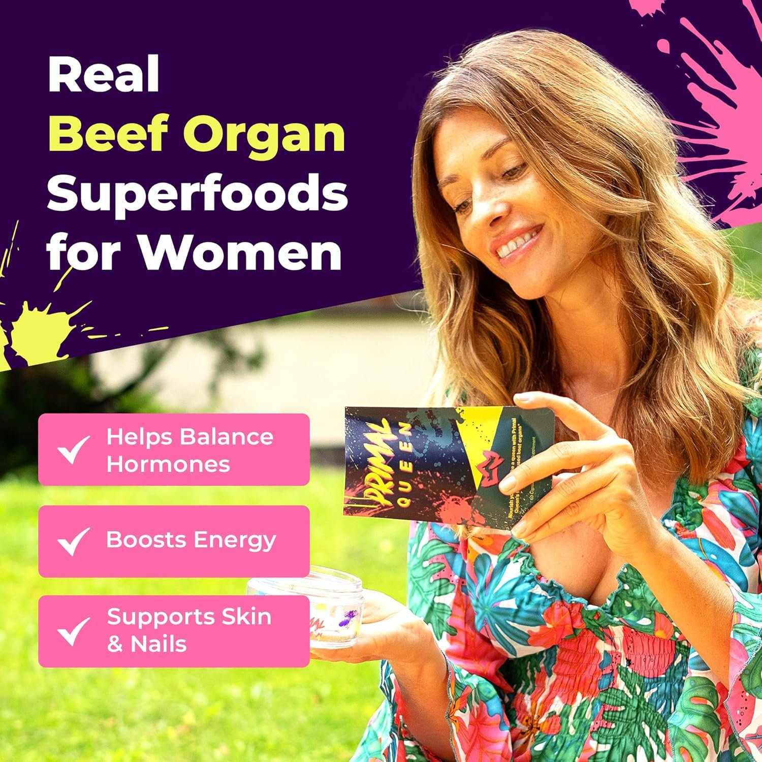 Primal Queen Female-Optimized Beef Organ Superfood Supplement (Beef Liver, Kidney, Heart, & 3 More) - 100% Grass Fed, Pasture Raised - 3rd Party & Clinically Tested - Image 3