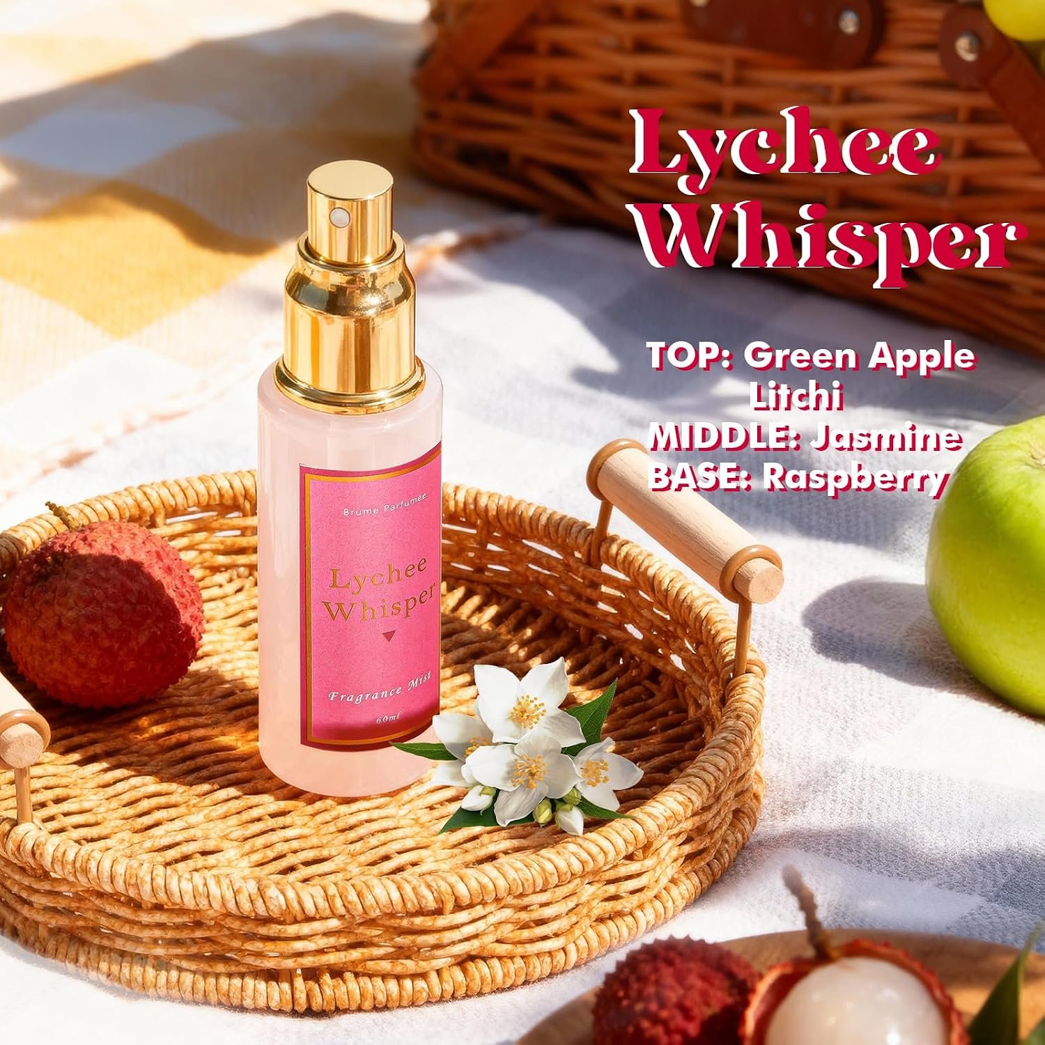 Azulfra Body Spray for Women 3 Pack, Fragrance Mist Gift Set, Travel Size Each 60ml, Vanilla Orchid Lychee - Image 4