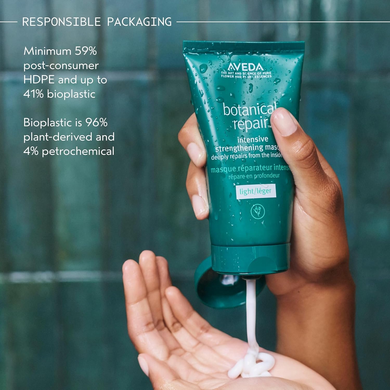 Aveda Botanical Repair Intensive Strengthening Masque Light | Bond-Building Hair Mask for Stronger Hair | Deep Conditioner | Detangles, Softens Fine to Medium Hair | 98% Naturally Derived - Image 7