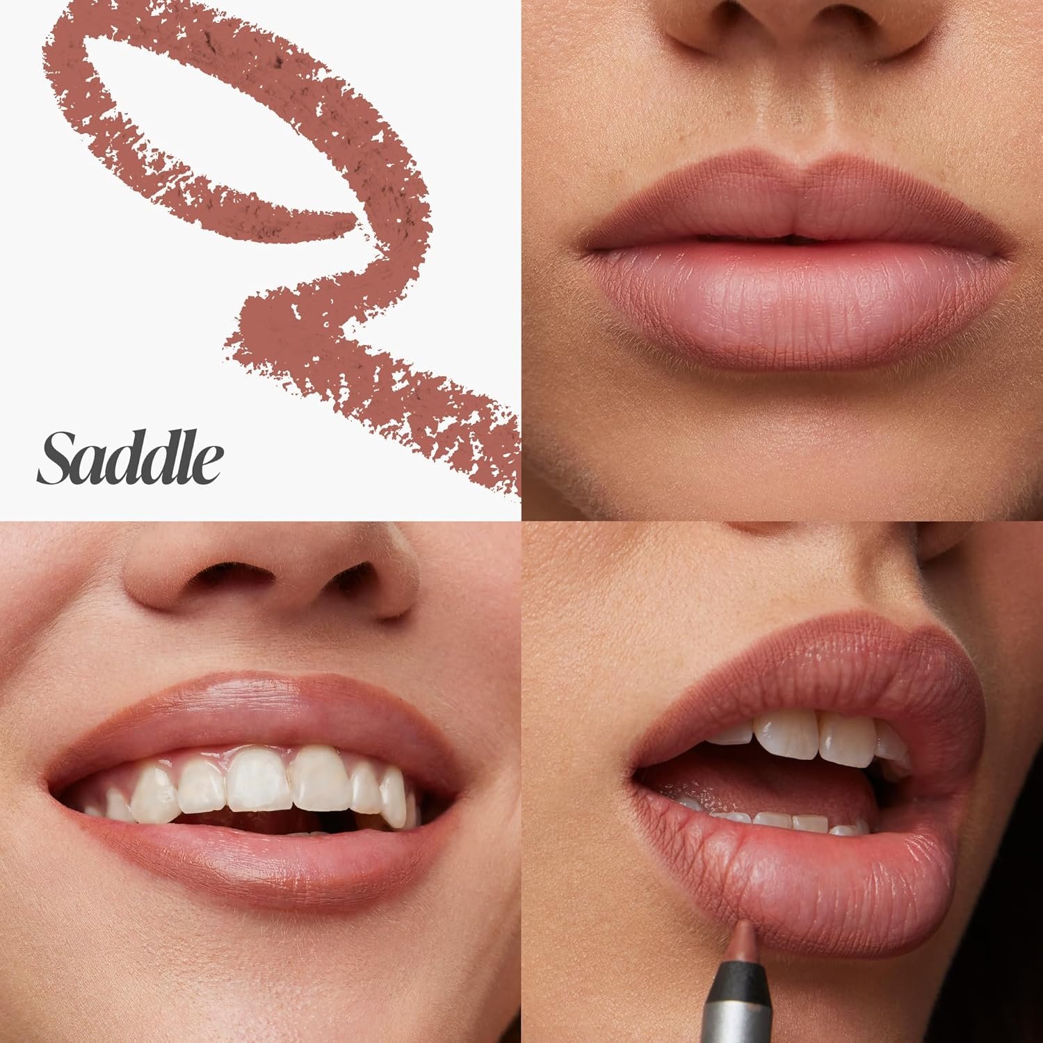 Wonderskin Lipliner Pencil - 360 Contour Lipliner, Long Lasting, Sharpenable, Waterproof and Transfer-Proof Brown Lip Liner Pencil (Saddle) - Image 2
