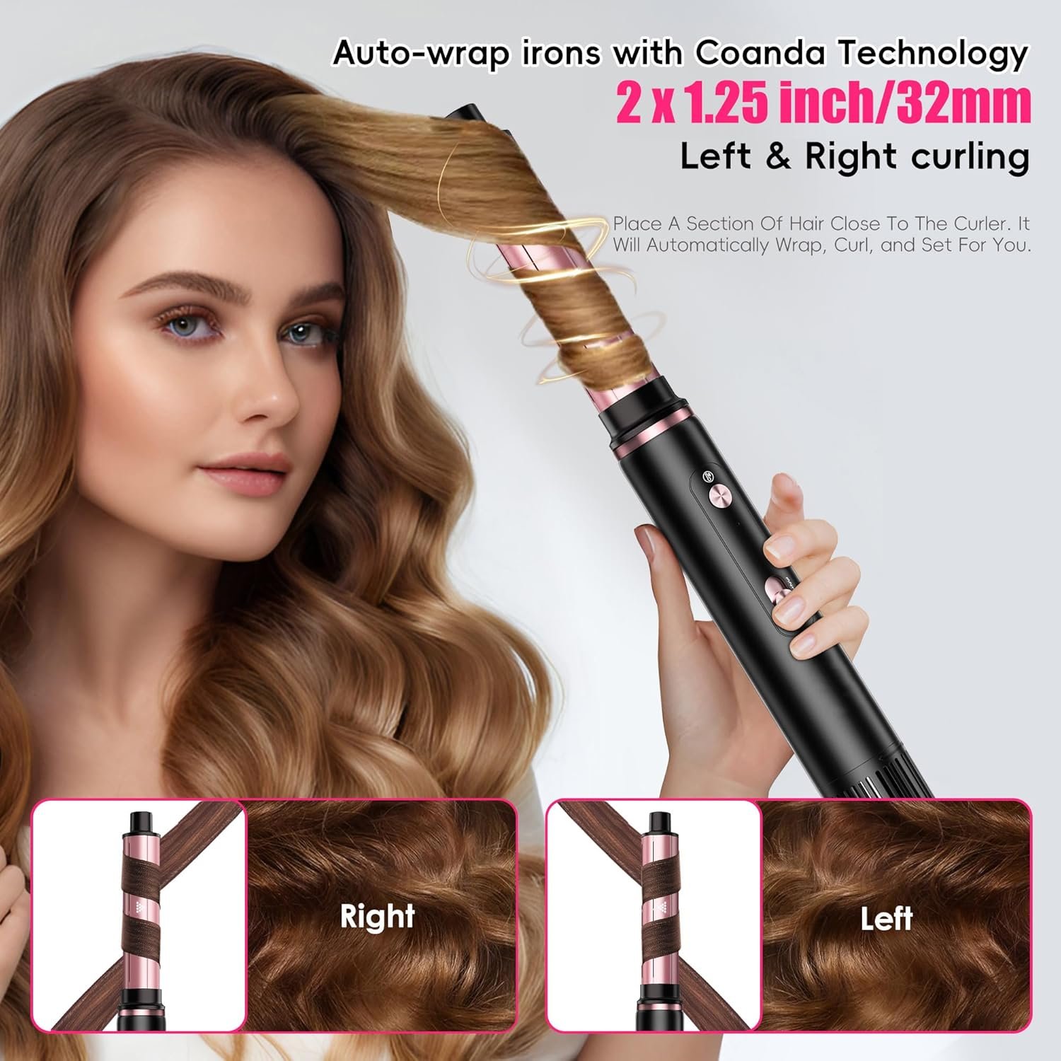 SKIMI 110,000 RPM Brushless Motor Hair Dryer Brush - 5 Multi-Styler for Fast Drying, Curling, Volumizing & Straightening | High-Speed Hot Air Brush for All Hair Types (Black & Red) - Image 2