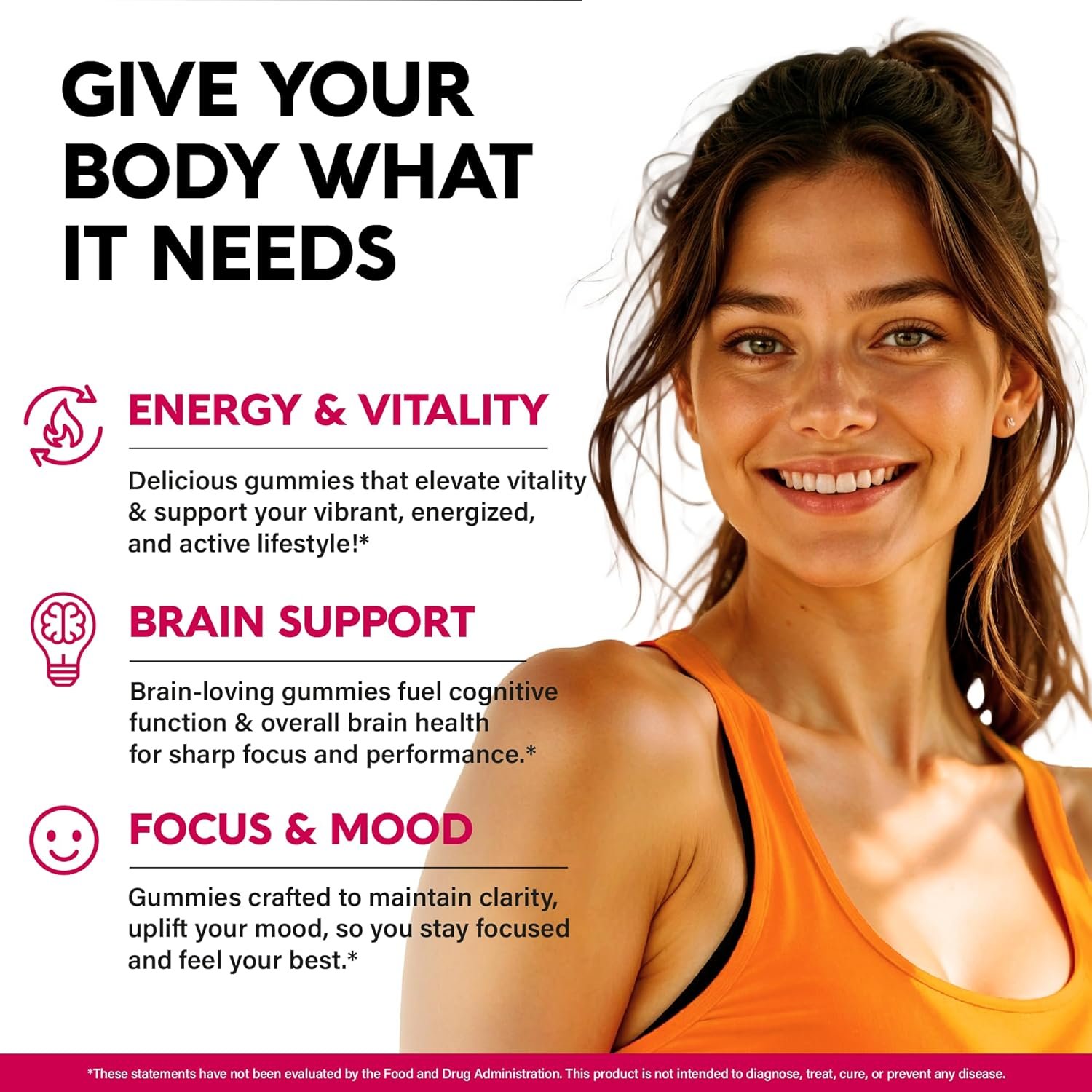 Vitamin B-Complex Gummies for Women & Men - Vitamin B12, B1, B2, B3, B5, B6, B7 & B9 - B Complex with Vitamin C & Choline - Energy, Brain & Mood - Natural Berry Flavor, Vegan - 60 Gummies for 2 Months - Image 3
