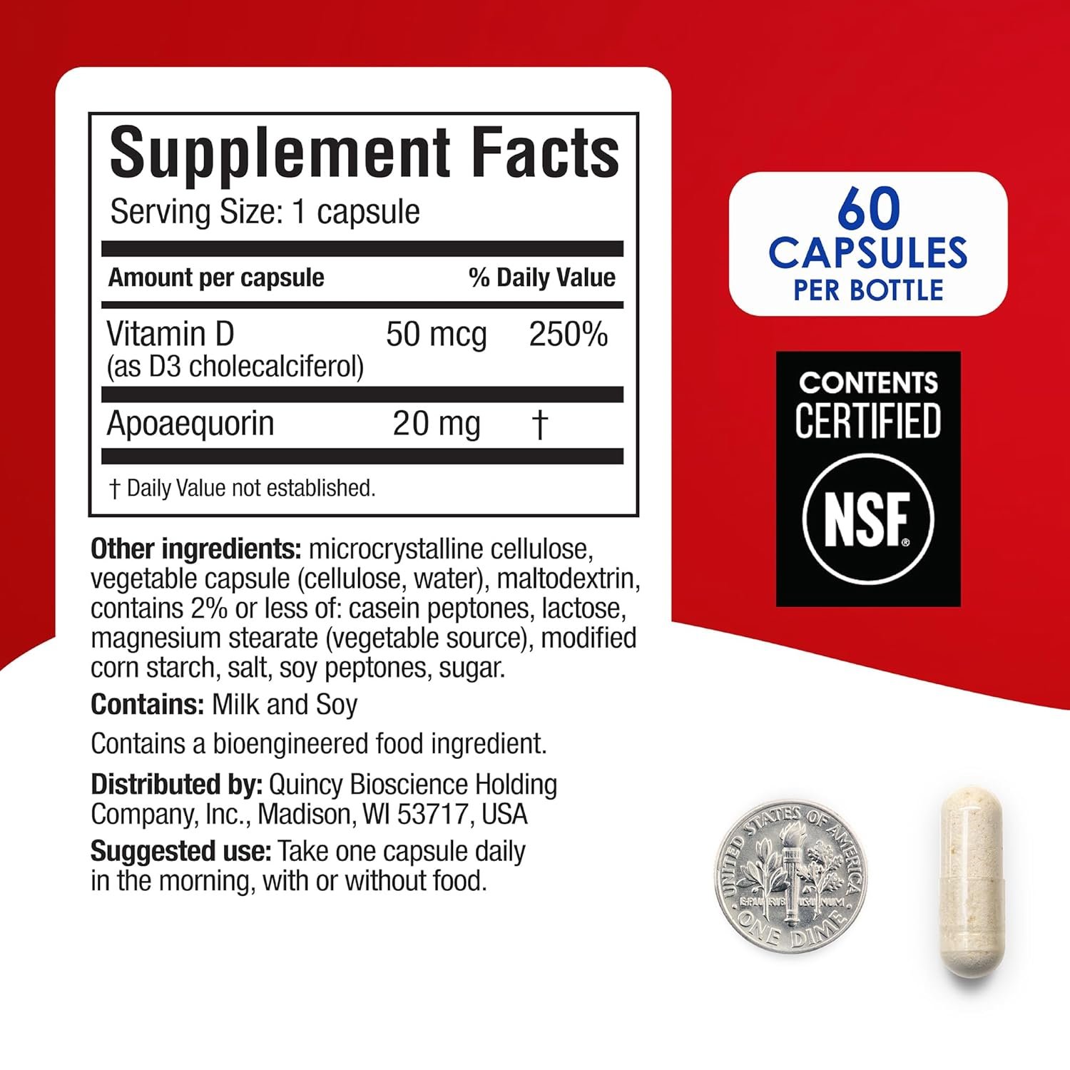 Prevagen Extra Strength - 60 Capsules (2 Month Supply) | Formulated for Your Brain | 20mg of Apoaequorin Plus Vitamin D3 - Image 6
