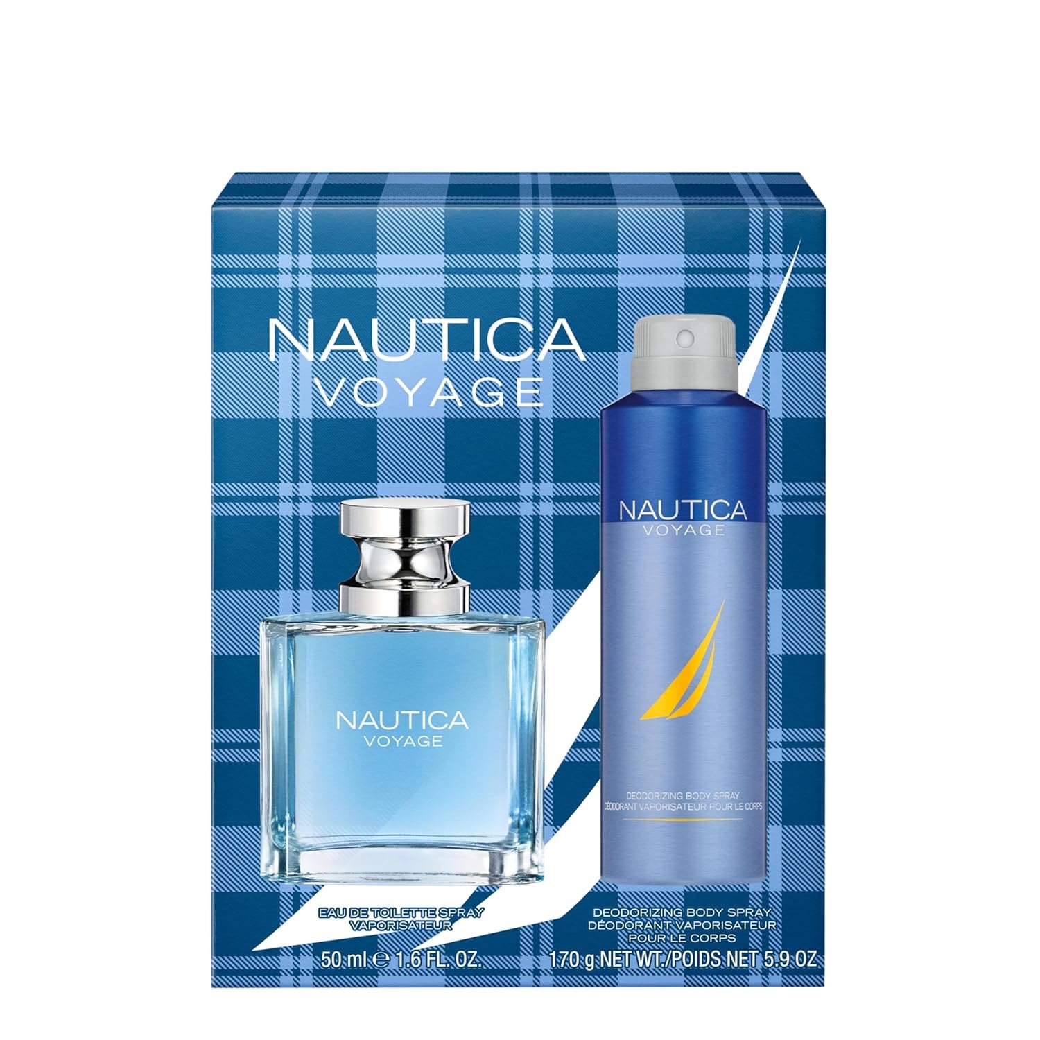 Nautica Voyage Giftset, 1.6 fl oz EDT + 5.9 oz Deodorizing Body Spray, Notes of Apple, Cedarwood, Mimosa, Men's Fragrance, Long Lasting, Everyday Fragrance - Image 6