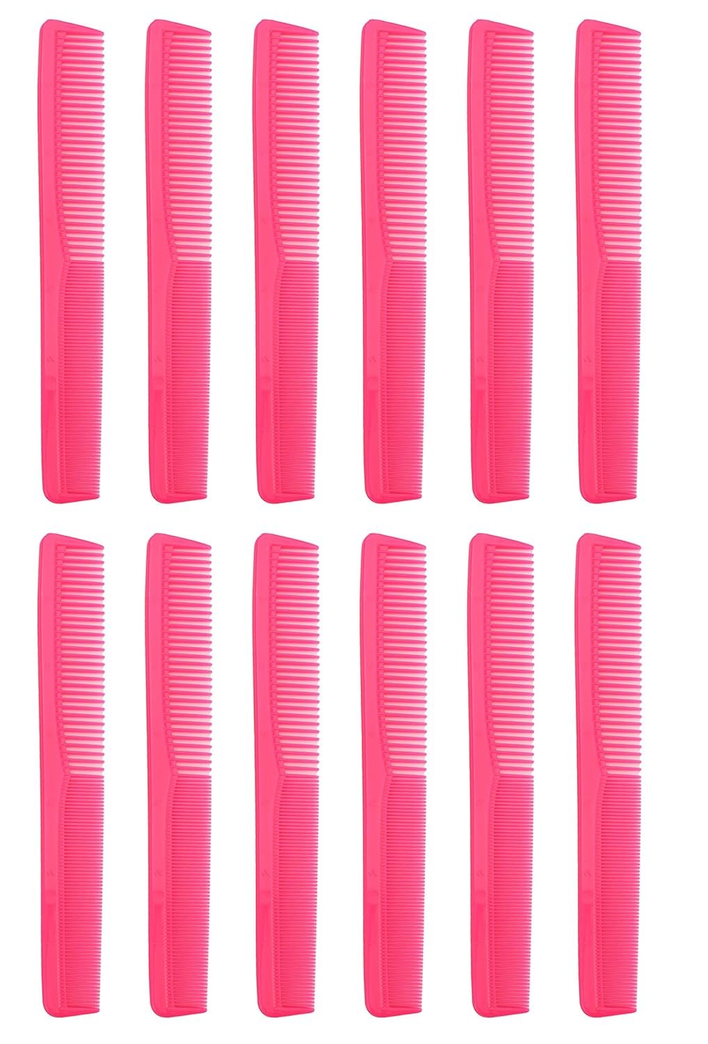 7 inch All Purpose Hair Comb. Hair Cutting Combs. Barber’s & Hairstylist Combs. Neon Pink 1 DZ - Image 2