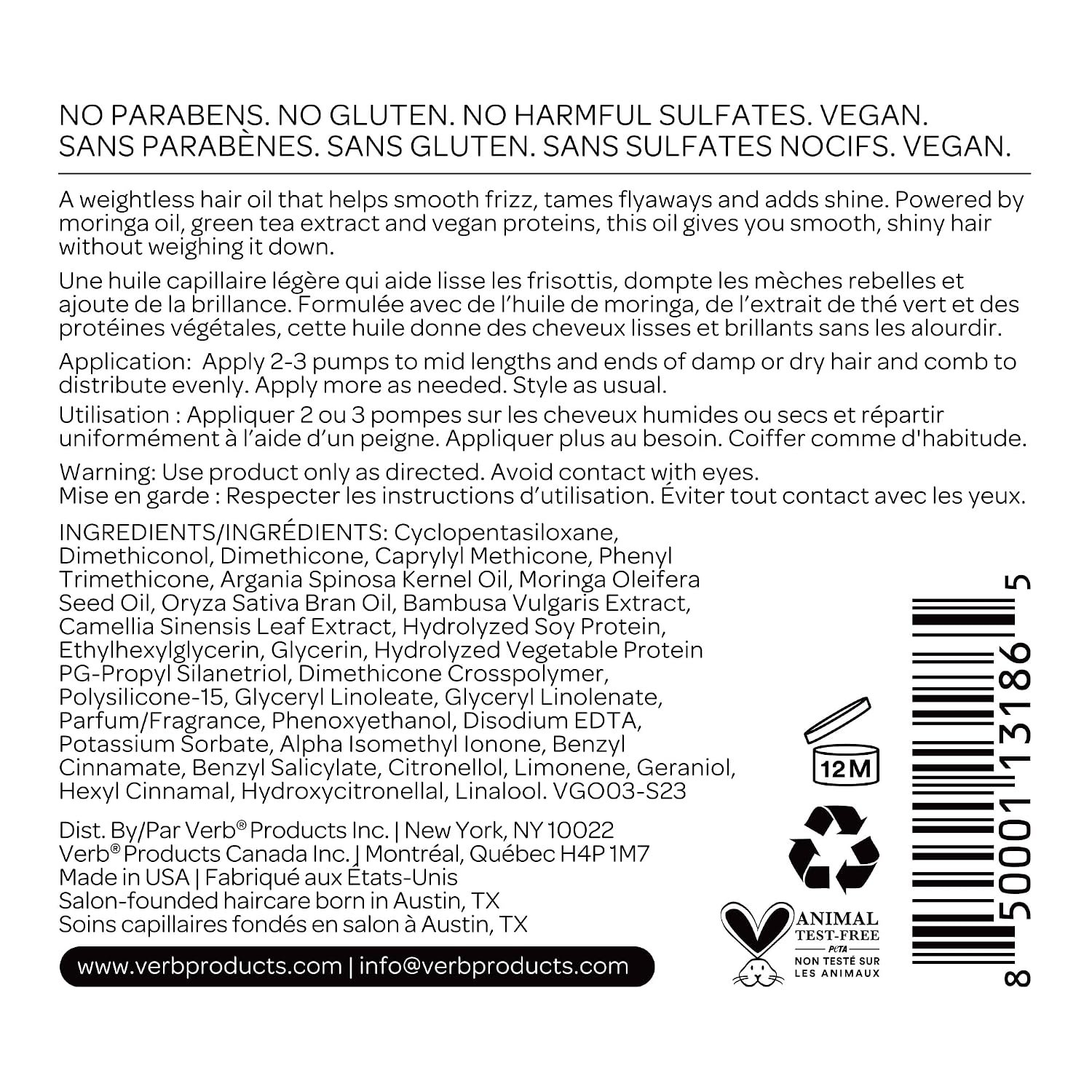 VERB Ghost Oil - Weightless Hair Oil for Fine to Medium Hair - Smooths Frizz, Adds Shine - No Parabens, Gluten or Harmful Sulfates - Image 12